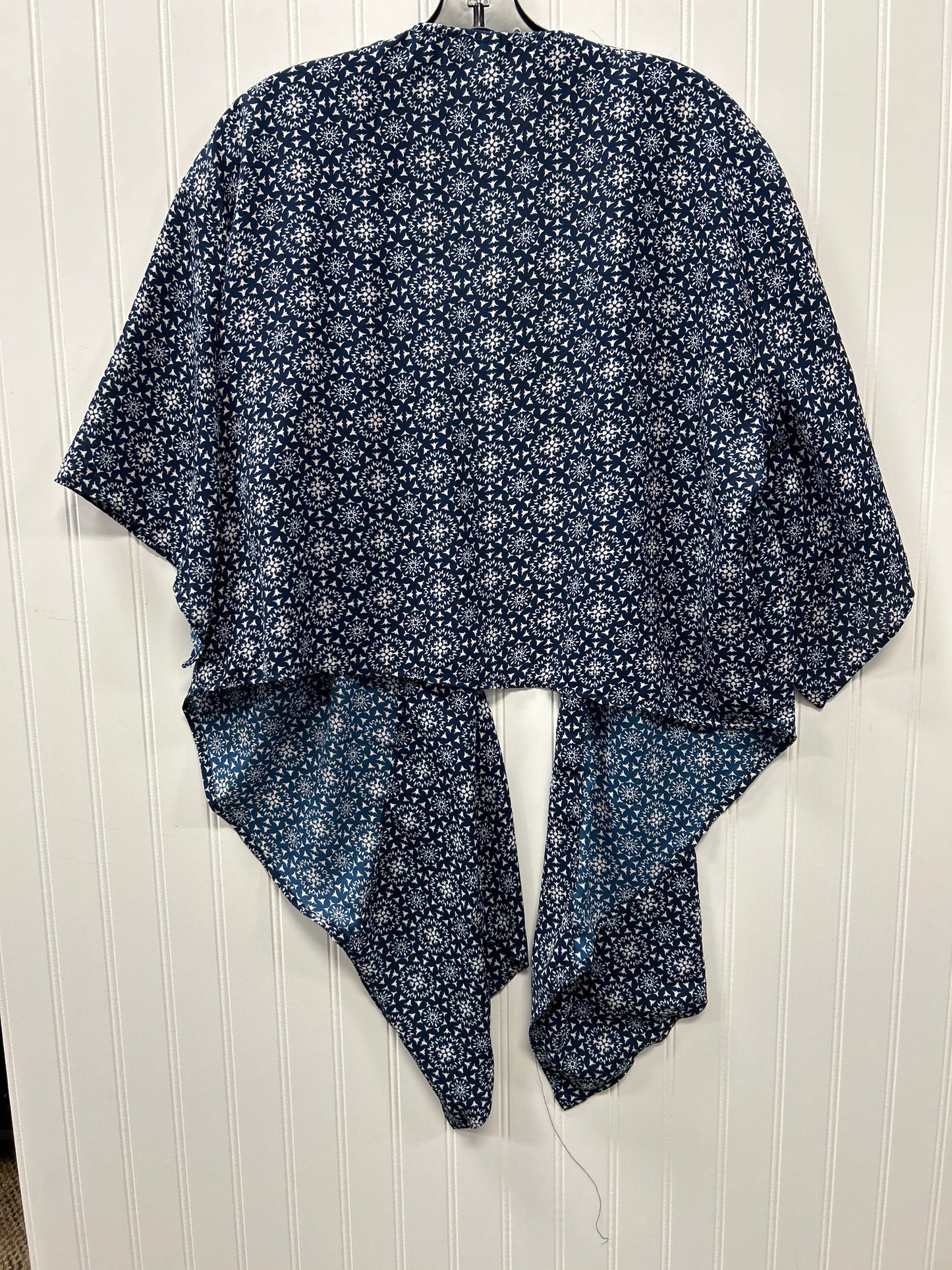 Blouse Ss By Elan In Navy, Size:Osfm