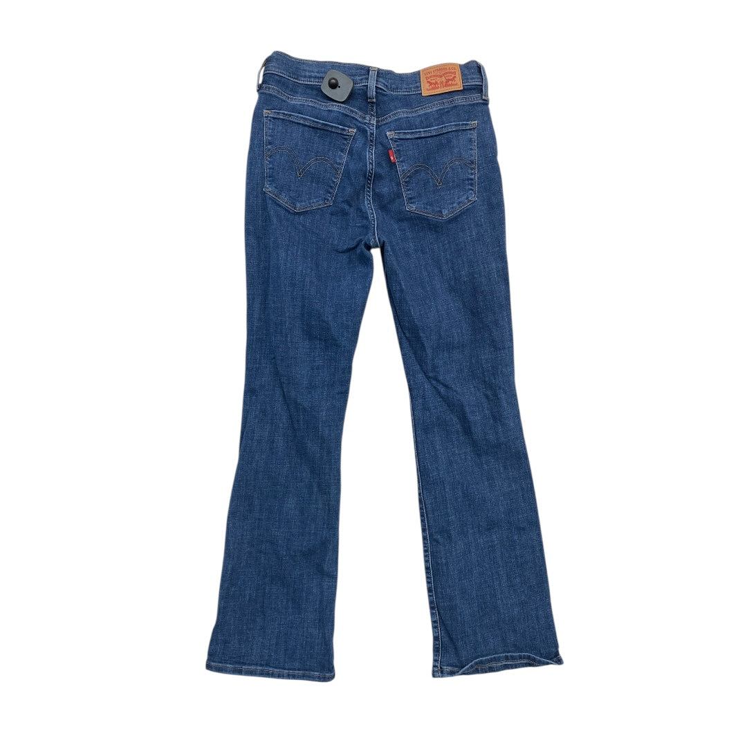 Jeans Boot Cut By Levis In Blue Denim, Size:4