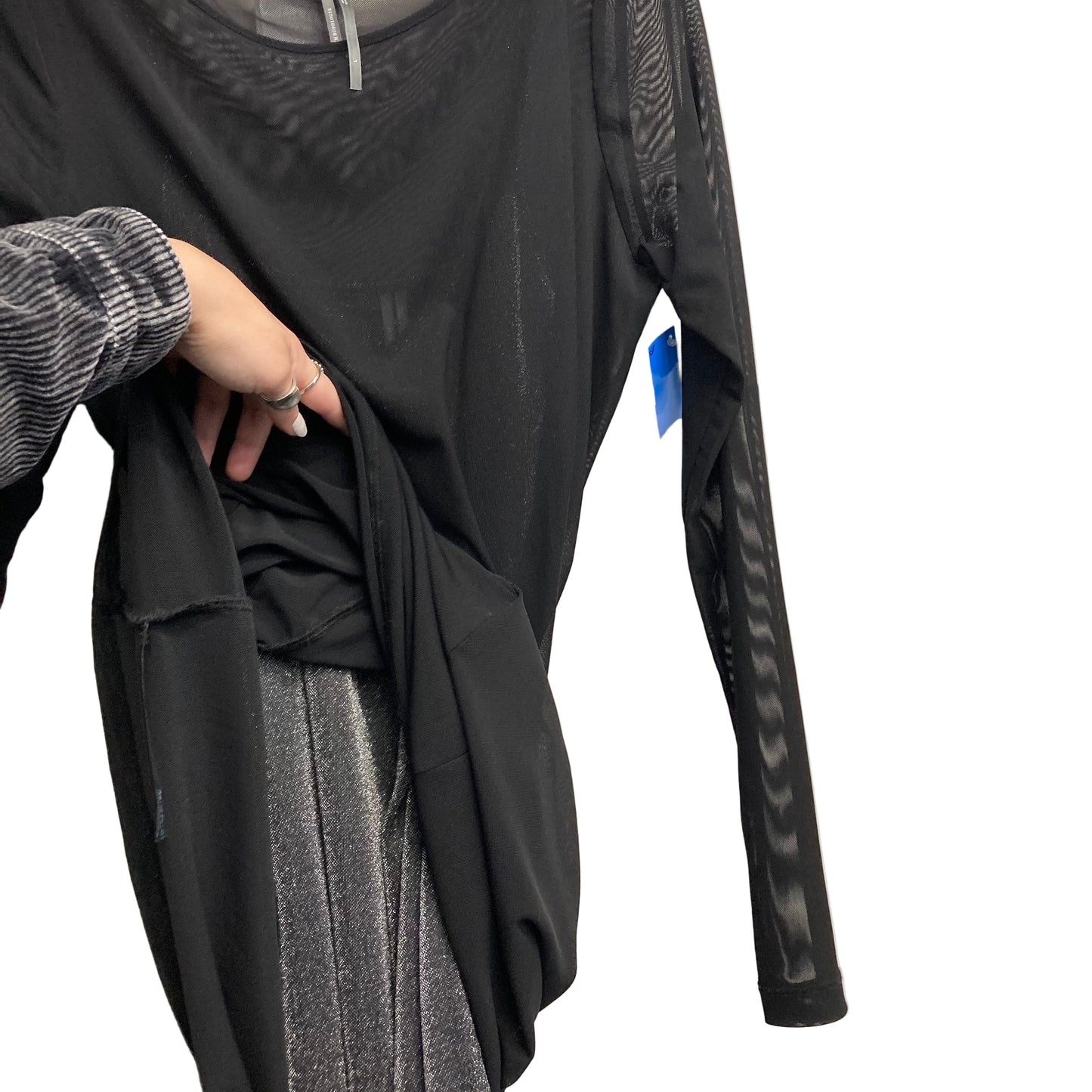 Dress Party Midi By Anthropologie In Black & Silver, Size:L