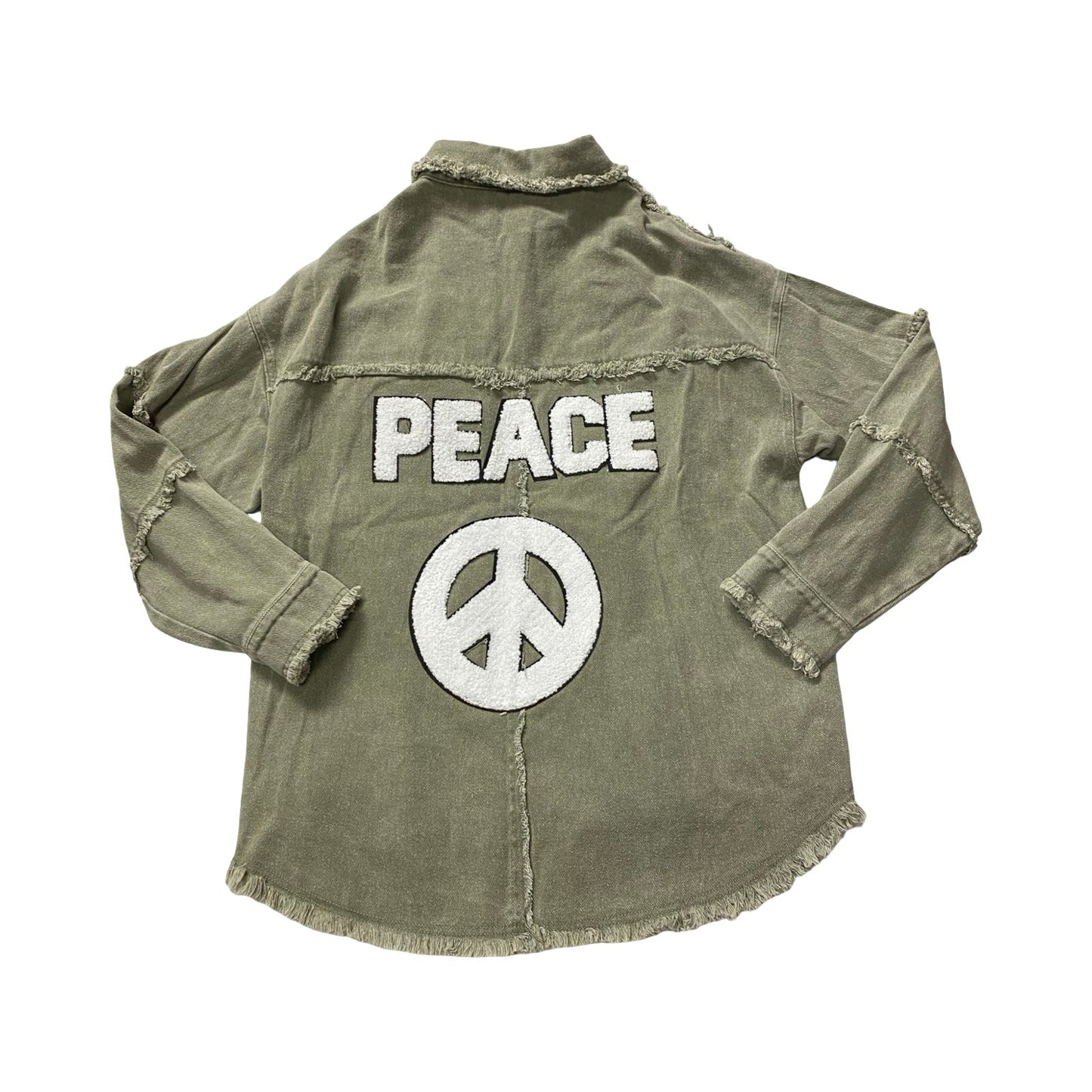 Jacket Denim By Blue Velvet In Green Denim, Size:M