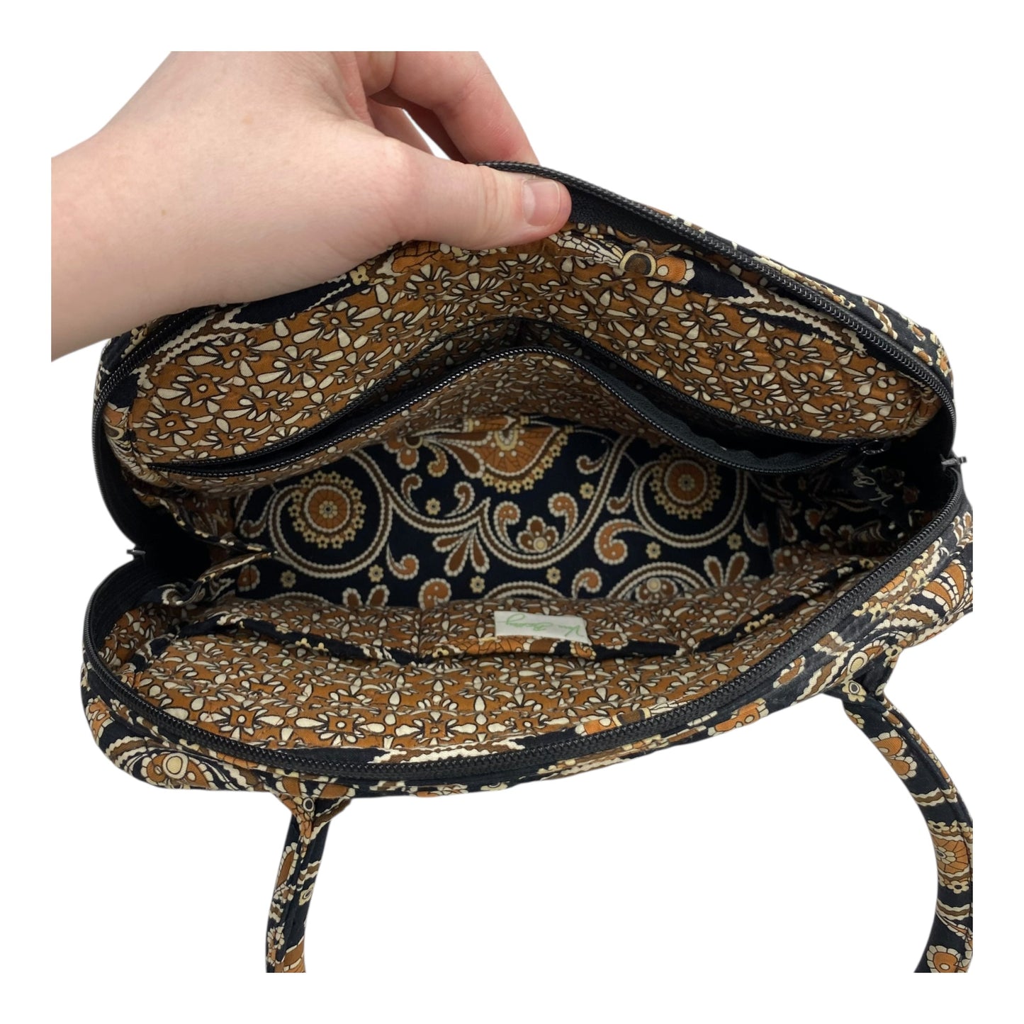 Makeup Bag By Vera Bradley In Black, Size:Medium