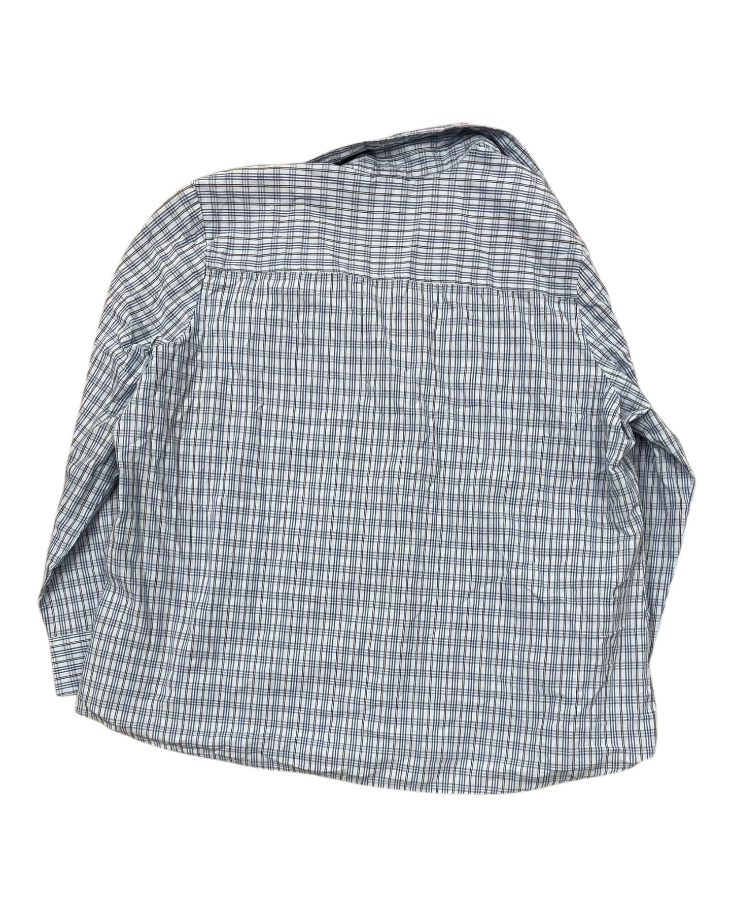 Blouse Ls By Laura Scott In Blue, Size:Xl