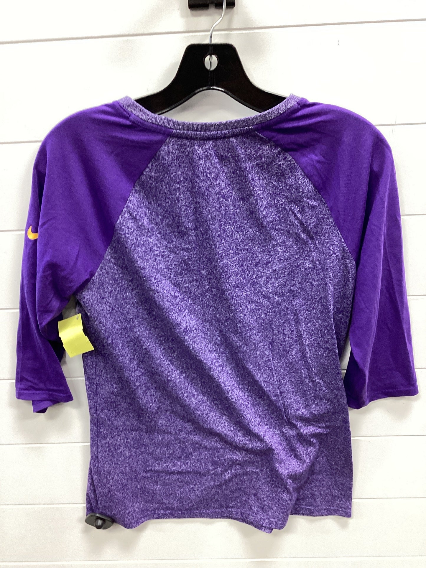 Top 3/4 Sleeve By Nike Apparel In Purple, Size:M