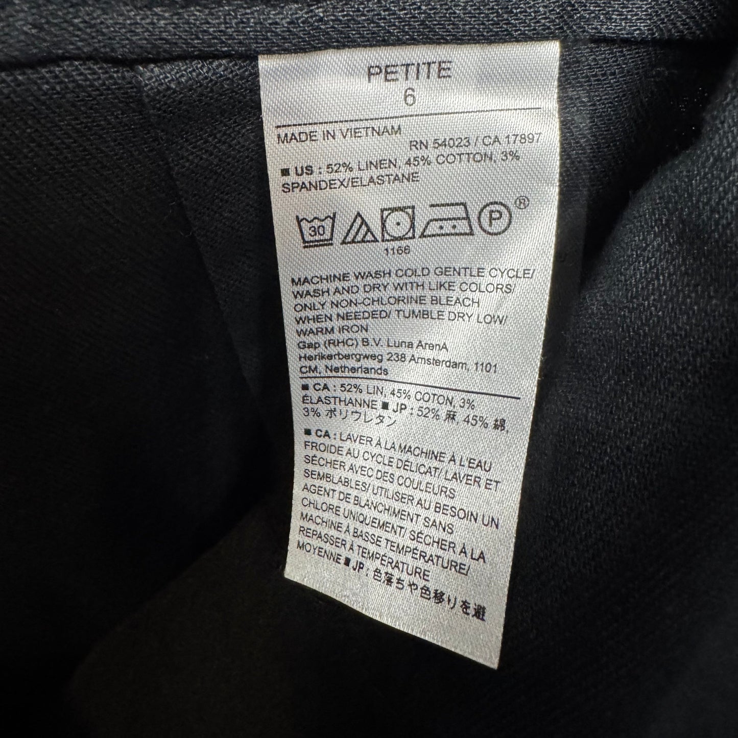 Wide Leg Pants Linen Blend By Banana Republic In Black, Size: 6p