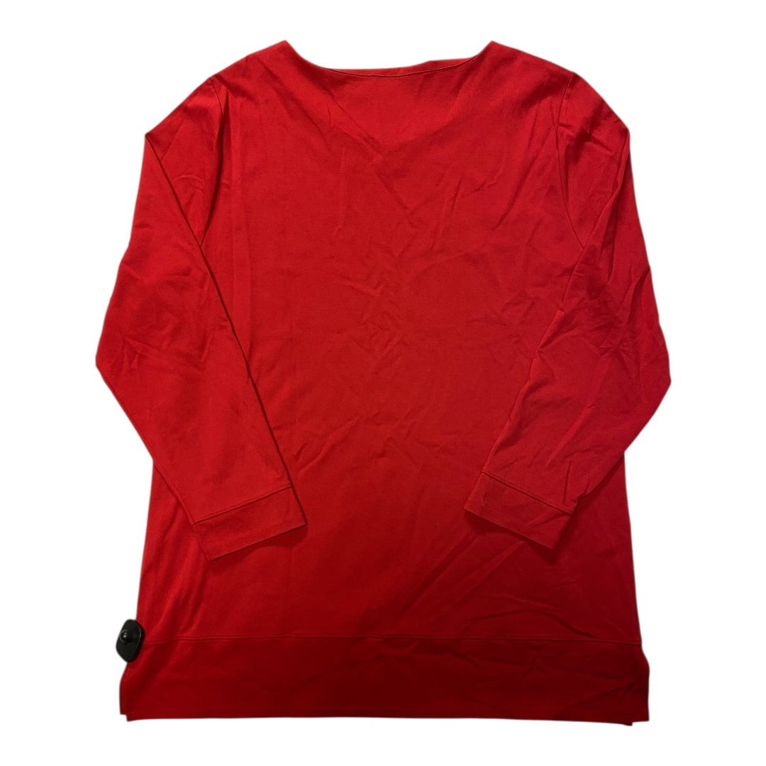 Tunic Ls By Chicos In Red, Size:Xl