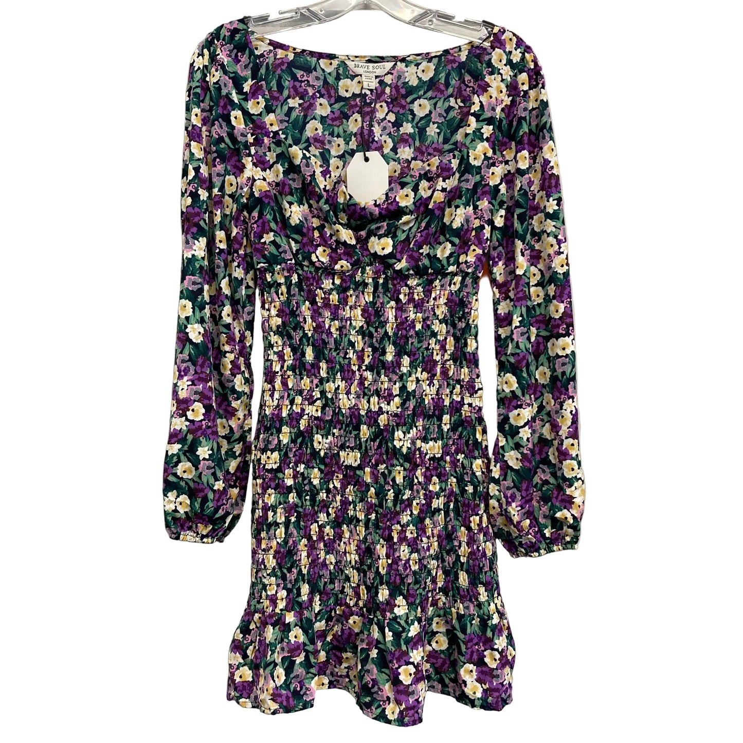 Dress Casual Short By Brave Soul In Floral Print, Size:L
