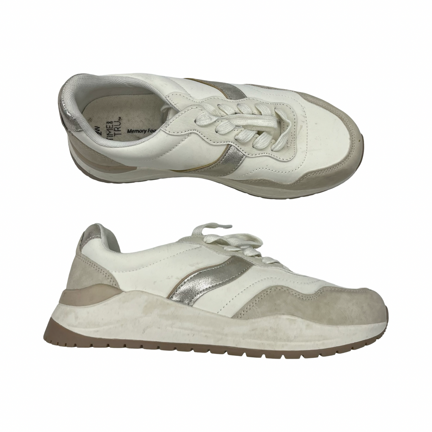 Shoes Sneakers By Time And Tru In Cream, Size:9