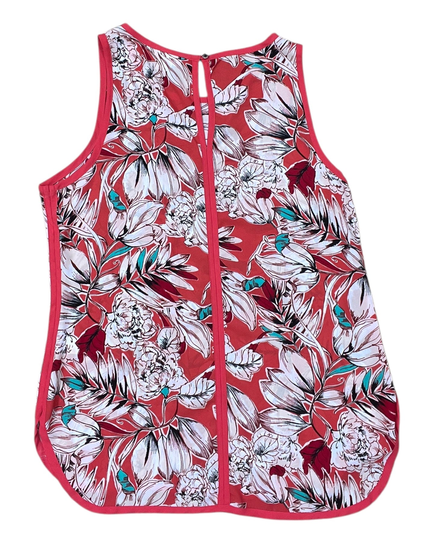 Top Sleeveless By Liz Claiborne In Red & White, Size:M