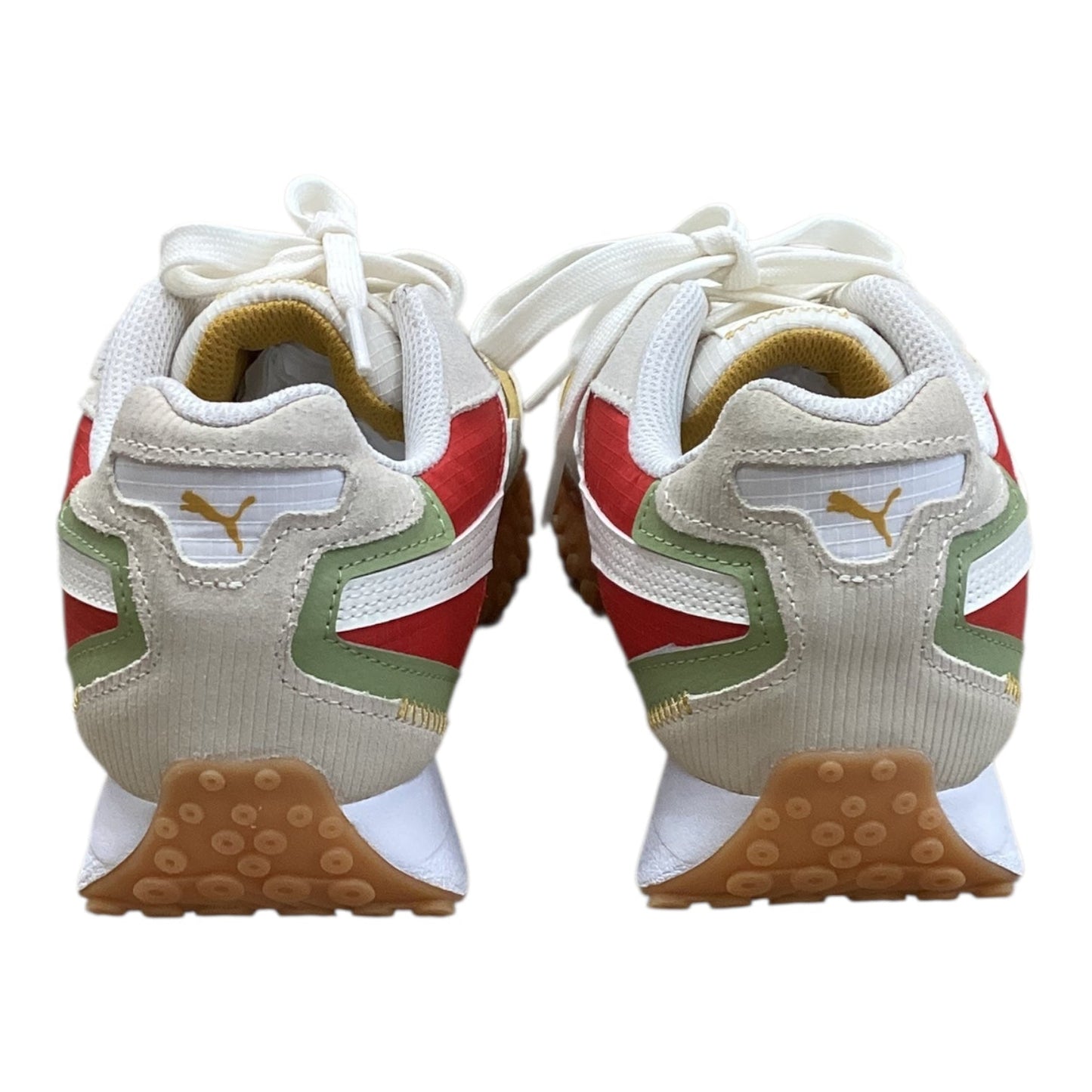 Shoes Athletic By Puma In White & Yellow, Size:8