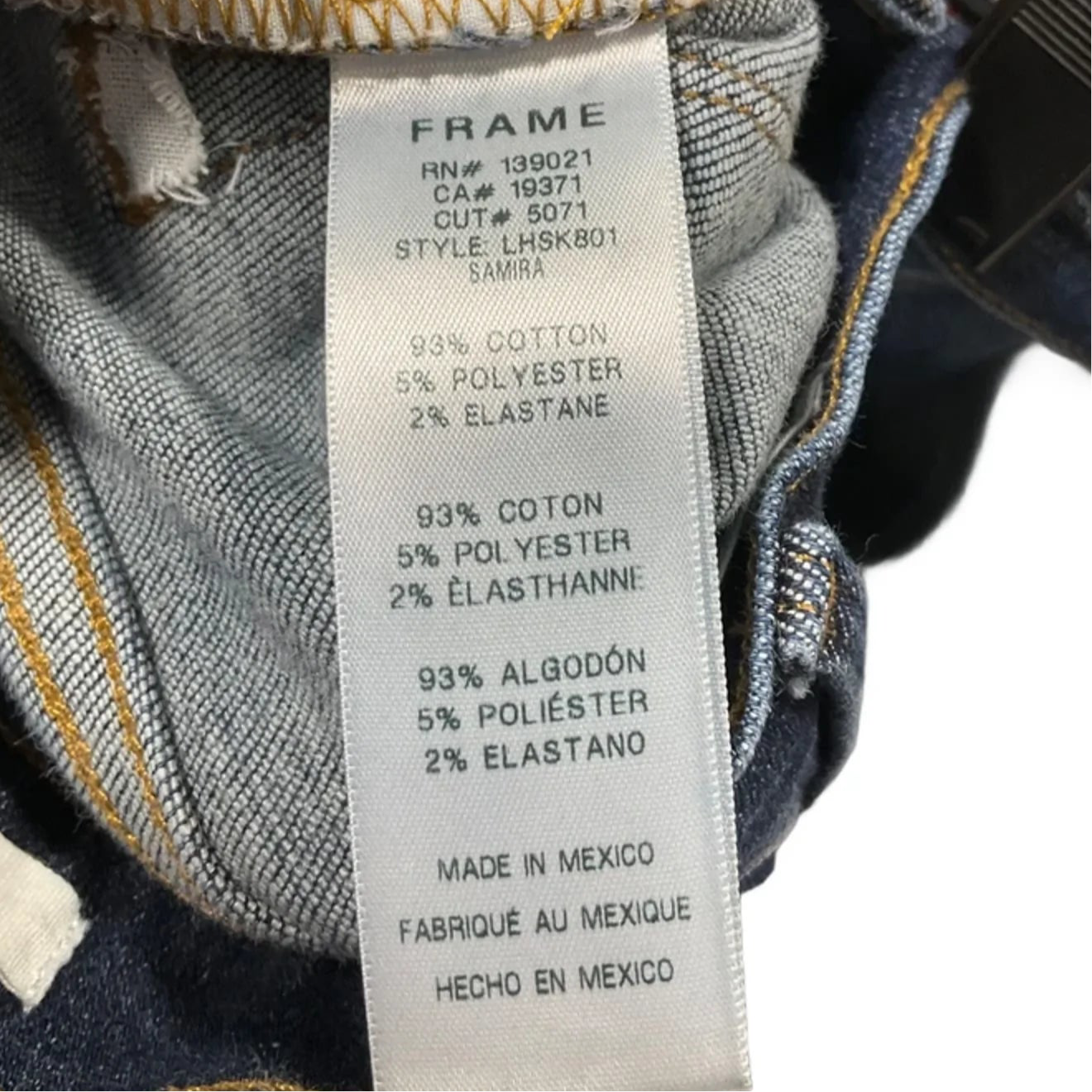 Jeans Skinny By Frame In Blue Denim, Size: 0