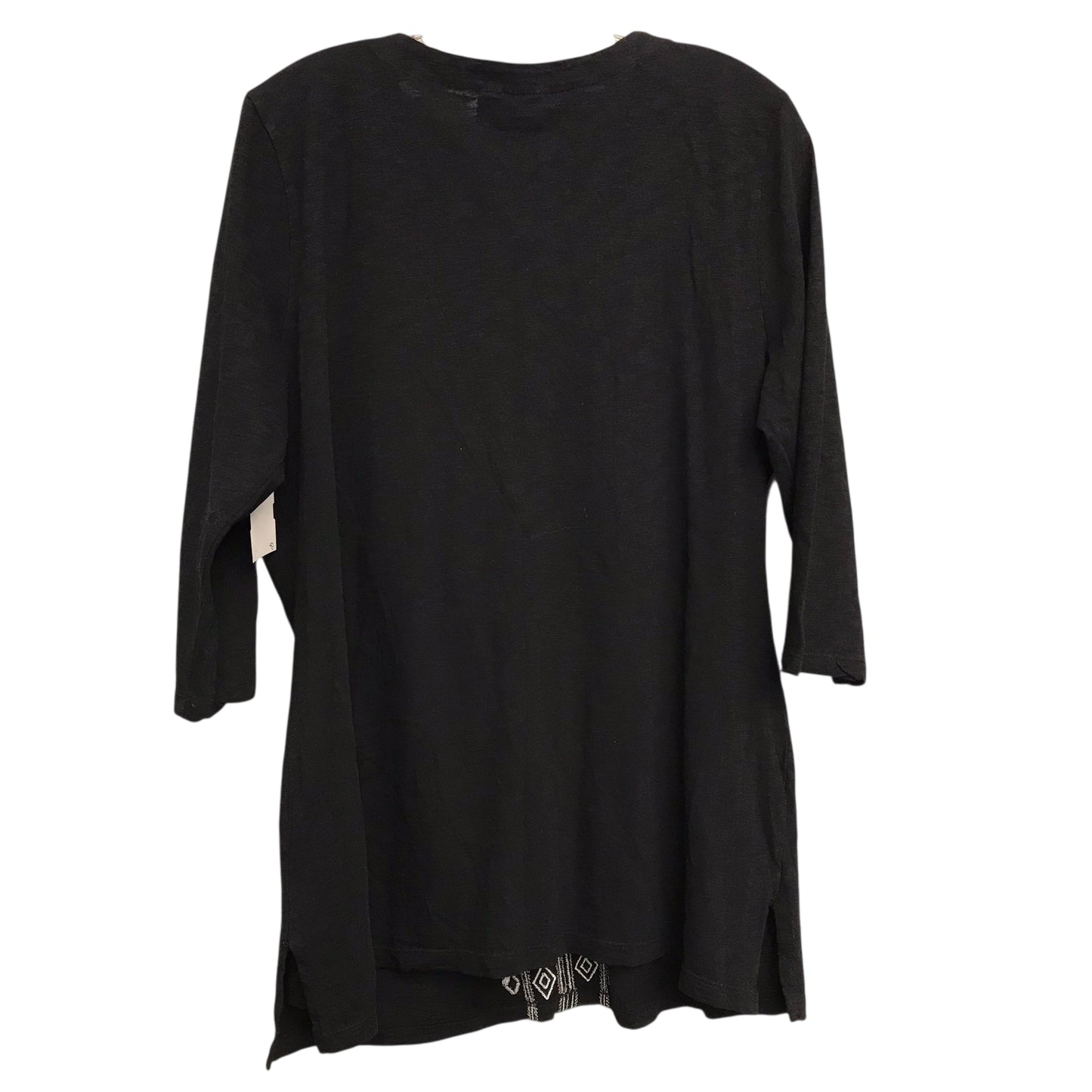 Top Ls By Jm Collections In Black & White, Size:Xl