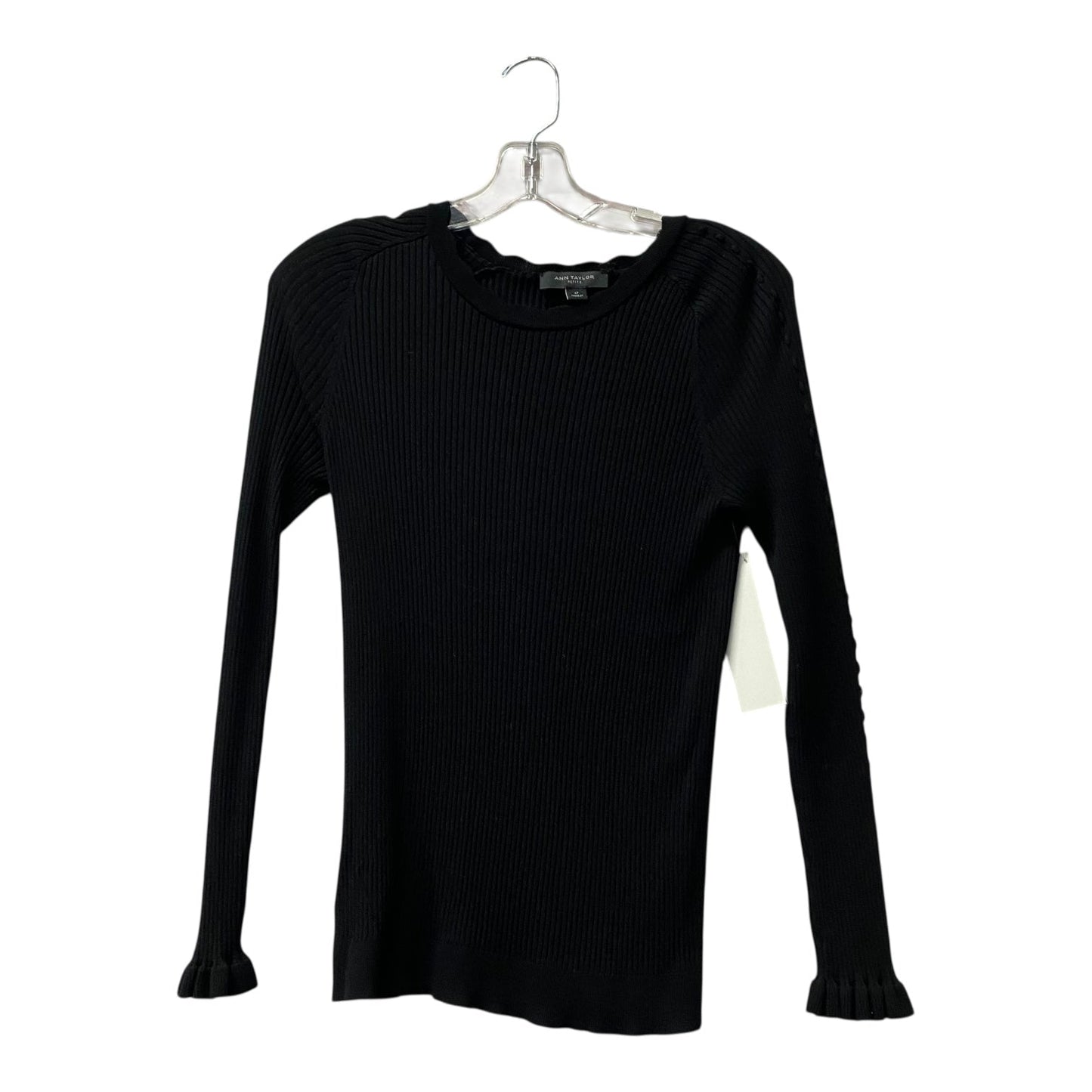Top Ls By Ann Taylor In Black, Size:Lp