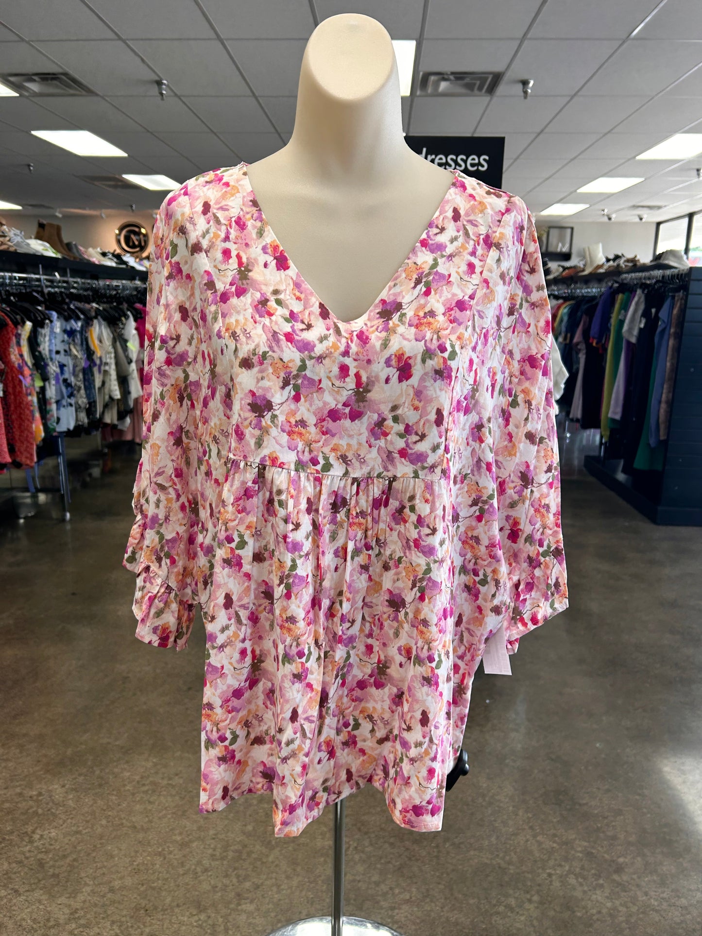 Top Ss By Impressions In Floral Print, Size:S