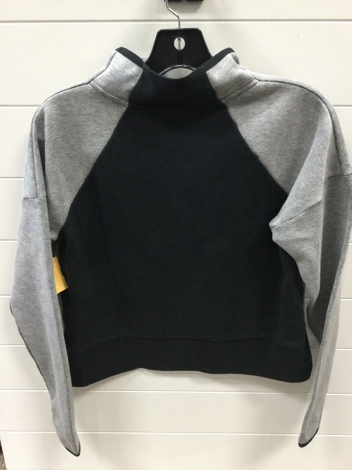 Athletic Top Ls Collar By Champion In Black & Grey, Size:S