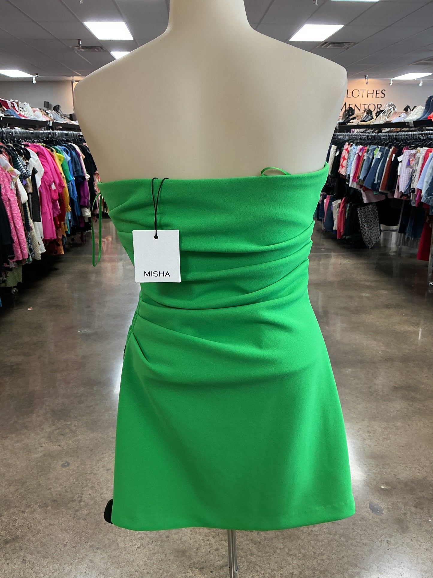Dress Party Short By Misha In Green, Size:S