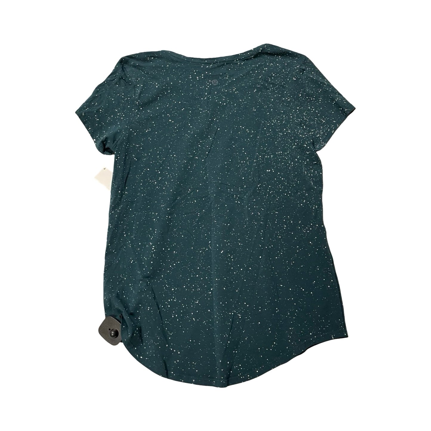 Athletic Top Ss By Lululemon In Green & White, Size:M
