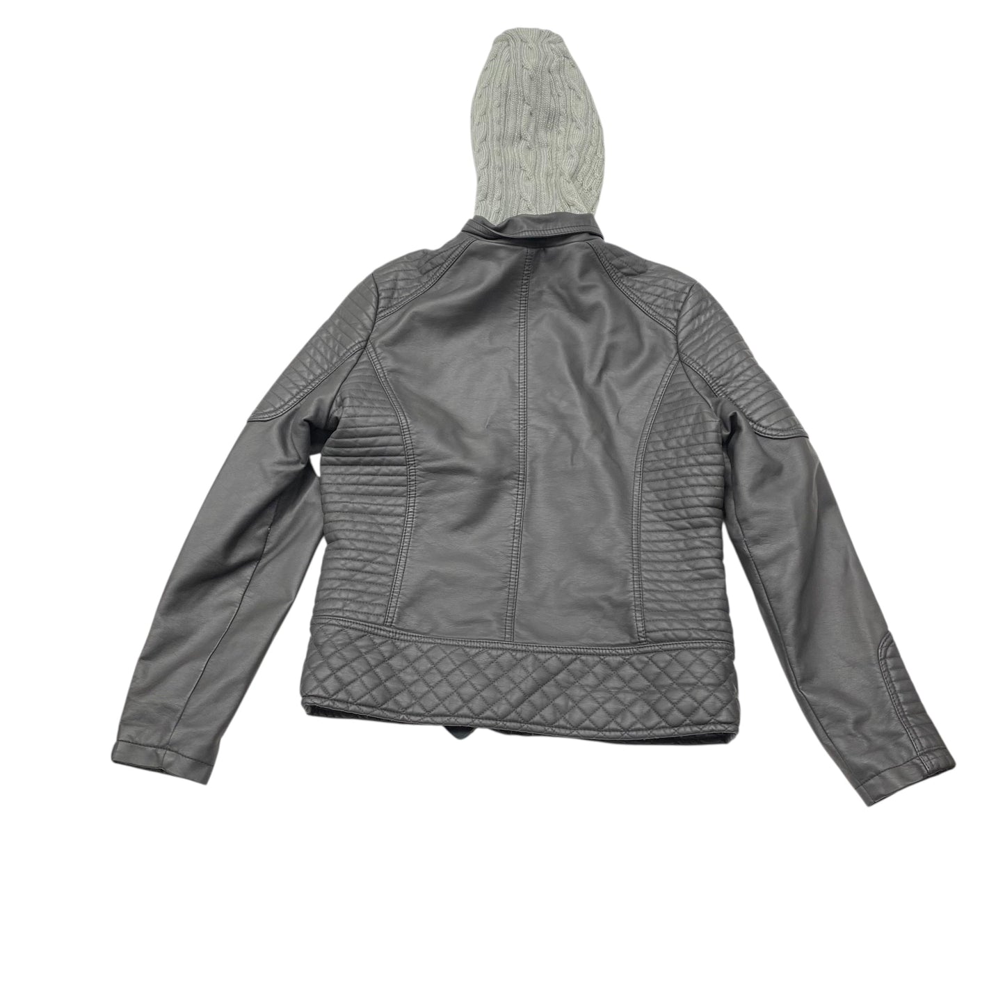 Jacket Moto By Ymi In Grey, Size:M