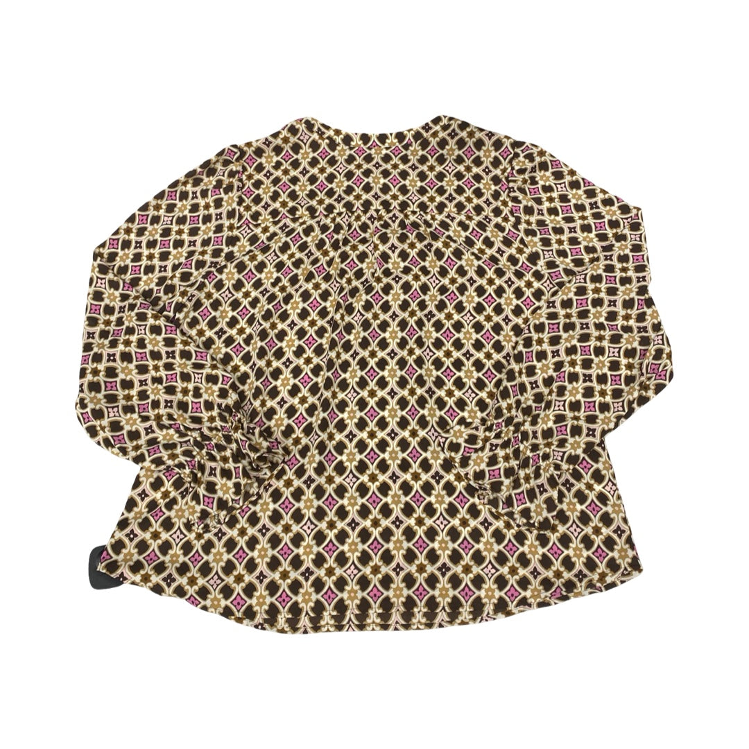 Top Ls By Loft In Brown & Pink, Size:L