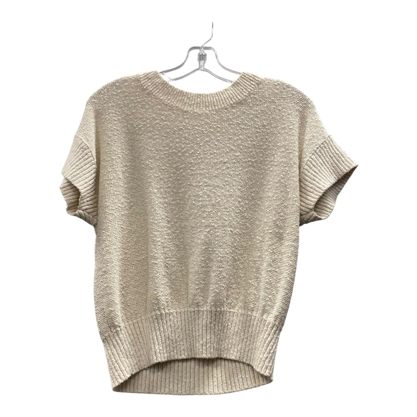 Sweater Ss By Loft In Cream, Size:M