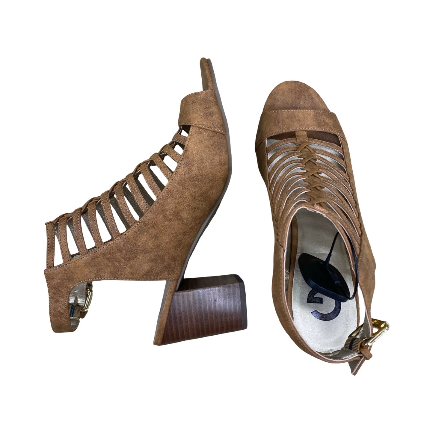 Shoes Heels Block By Guess In Brown, Size:10