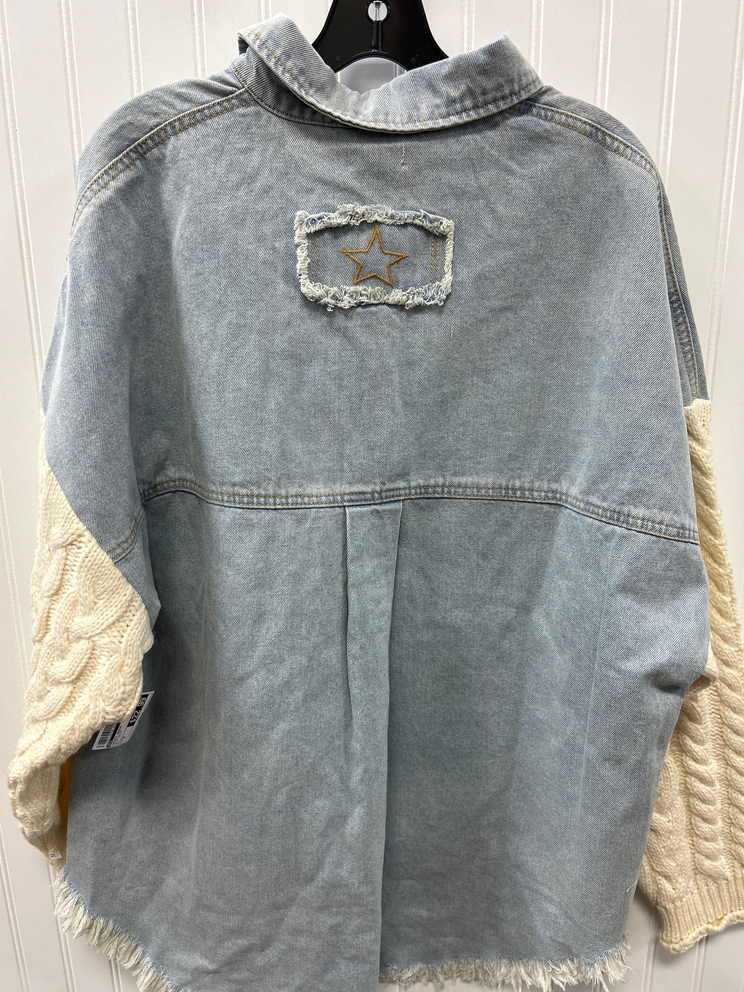 Jacket Denim By Pol In Blue Denim, Size:M