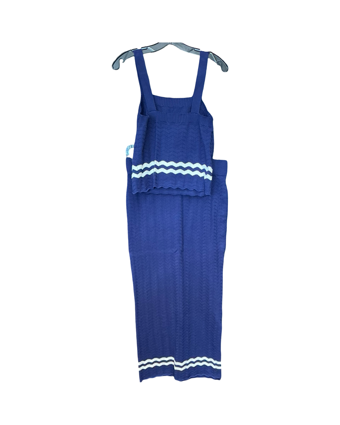 Skirt Set 2Pc By Solitaire In Navy, Size:L