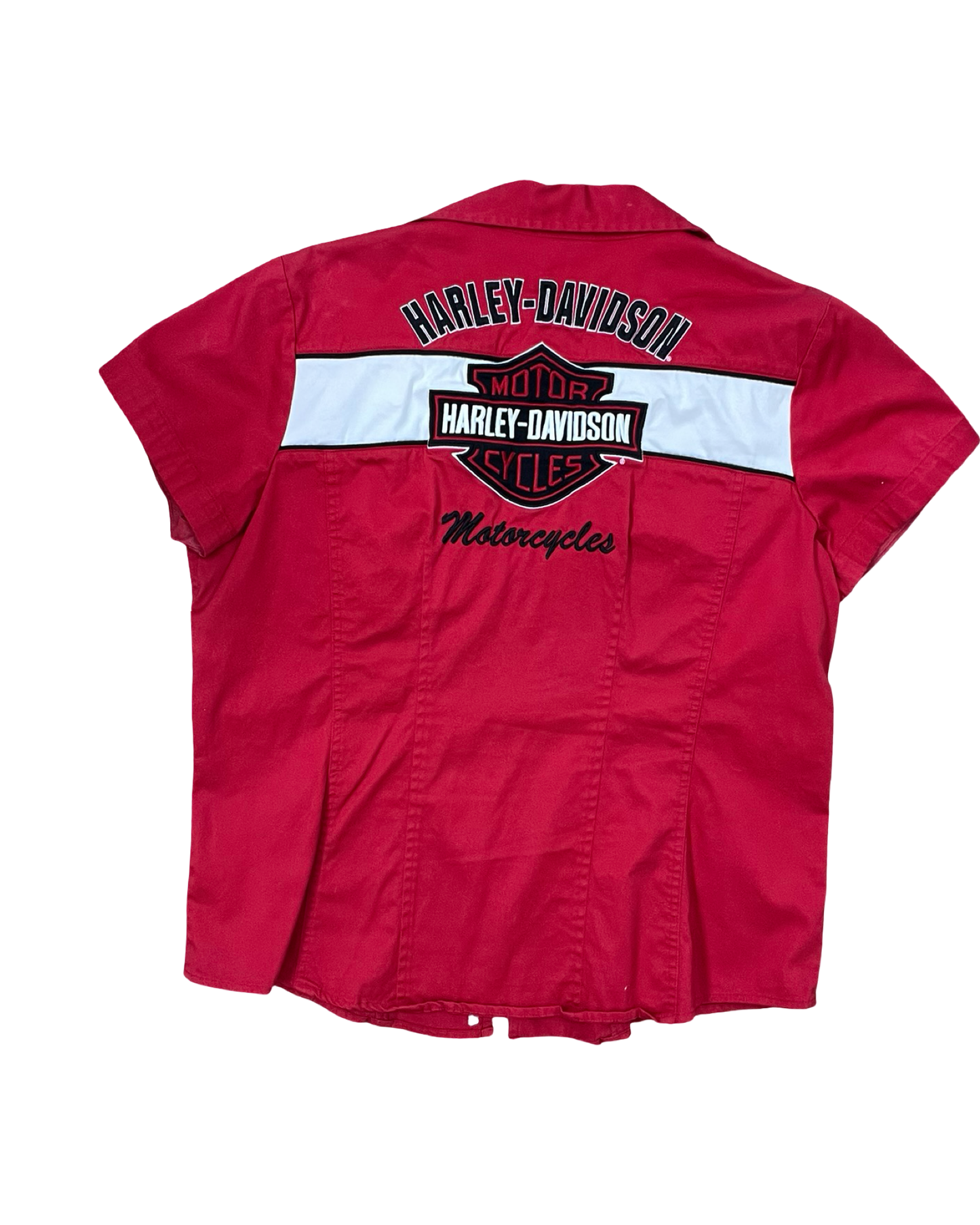 Blouse Ss By Harley Davidson In Red, Size:Xl