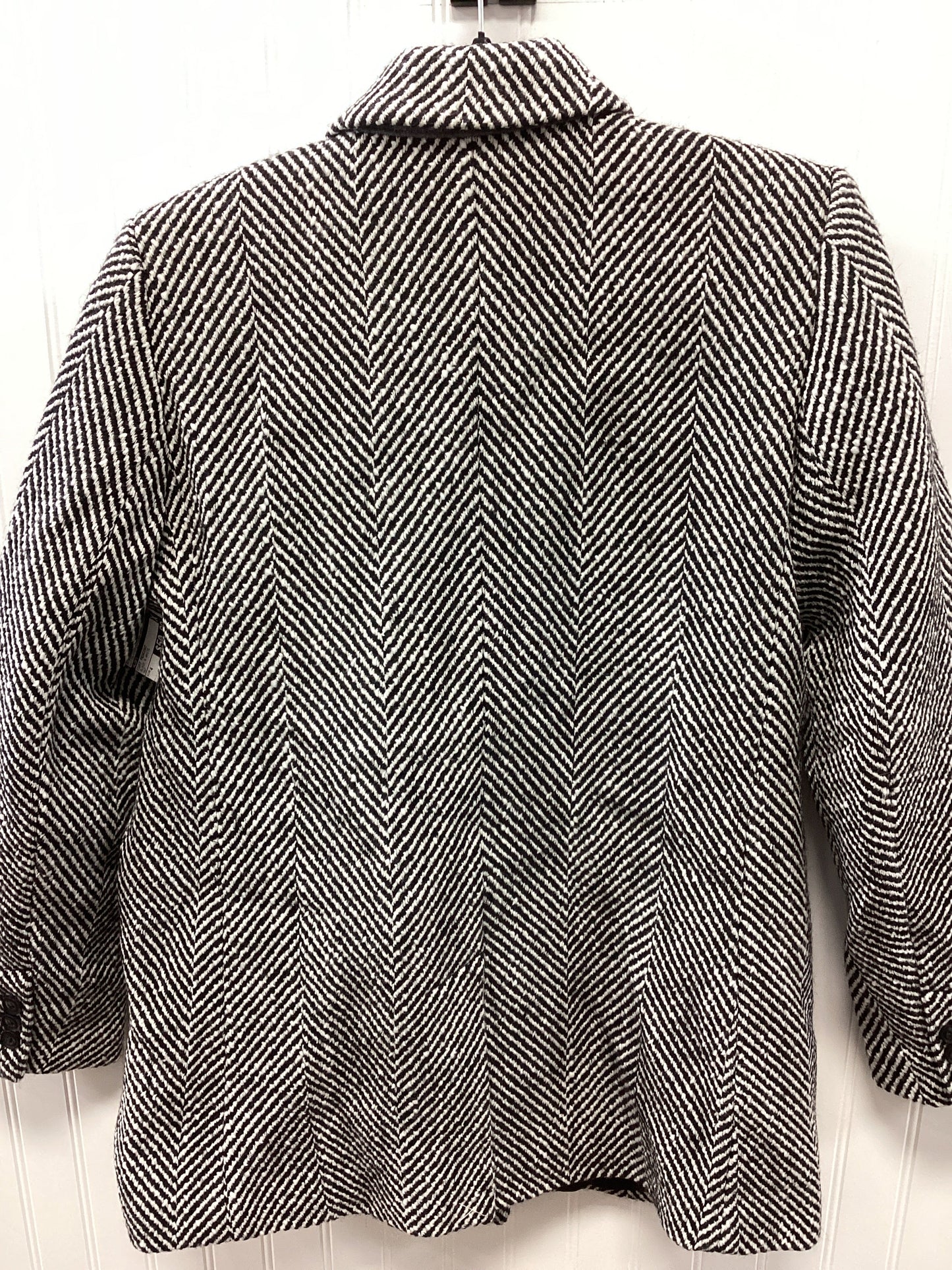 Coat Peacoat By Loft In Black & White, Size:4