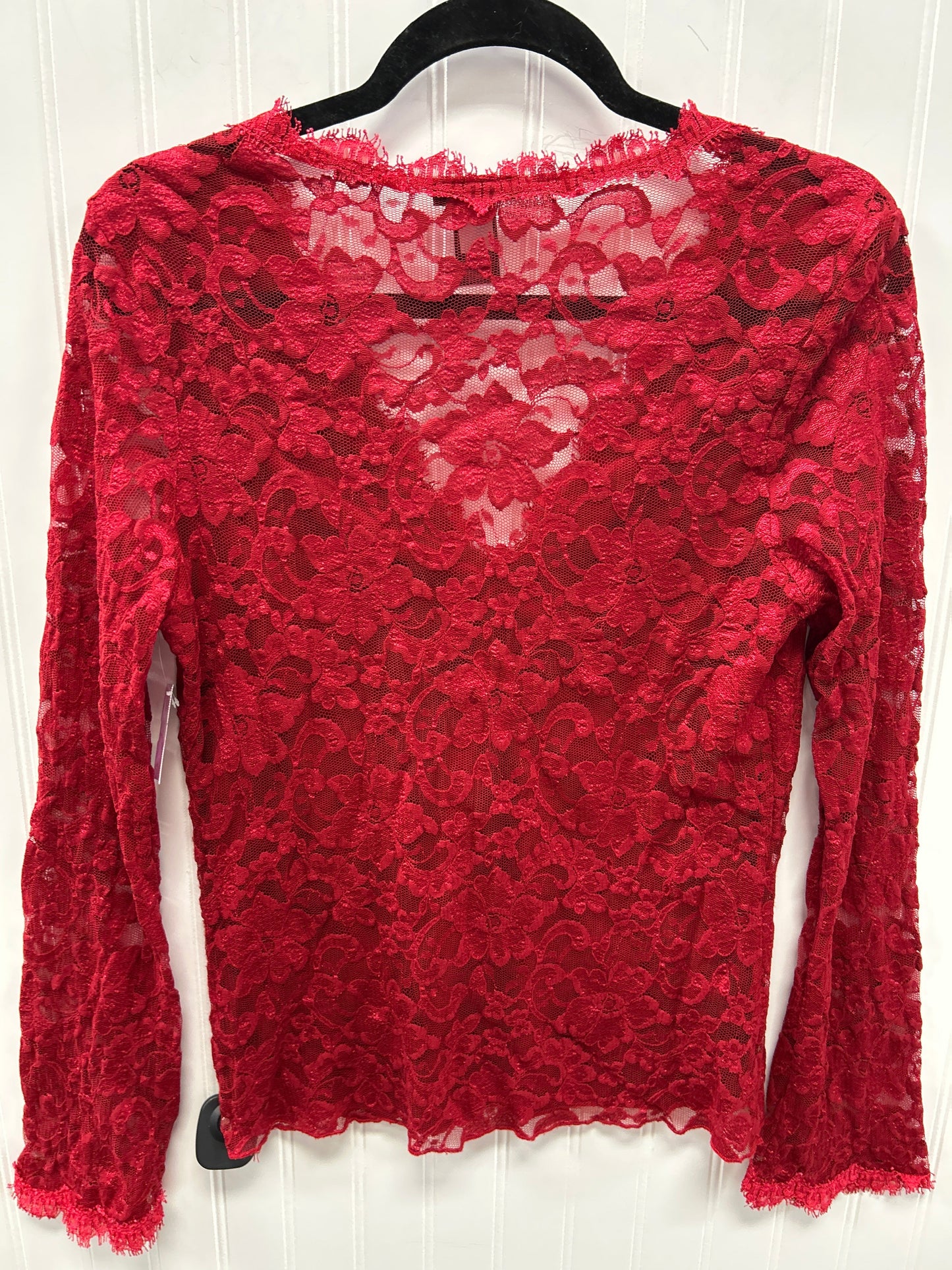 Top Ls By Moda Intl In Red, Size:L