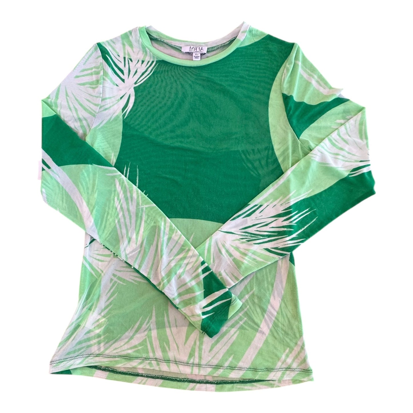 Sheer Top Ls By AFRM In Green, Size:L