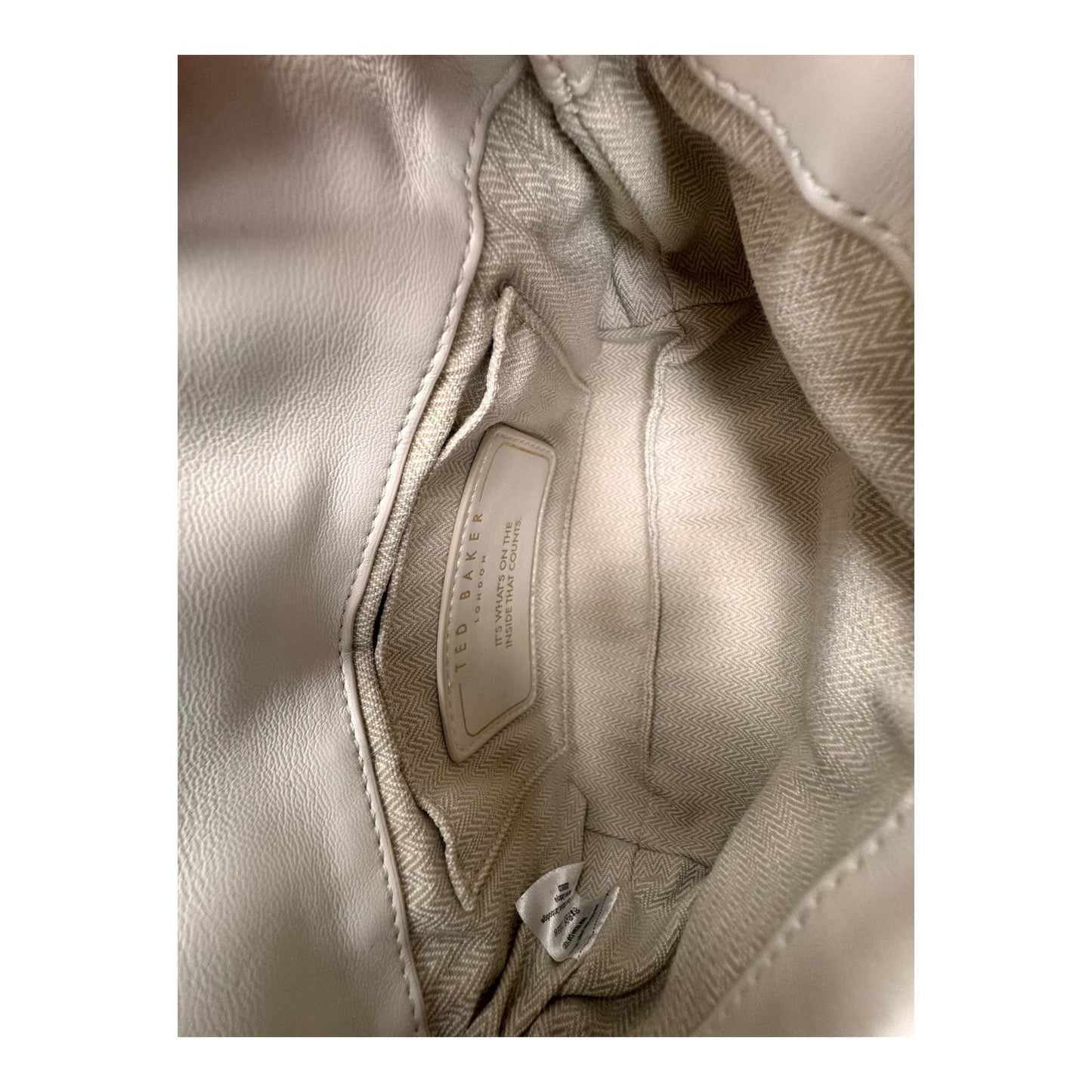 Handbag Designer By Ted Baker In Cream, Size:Small