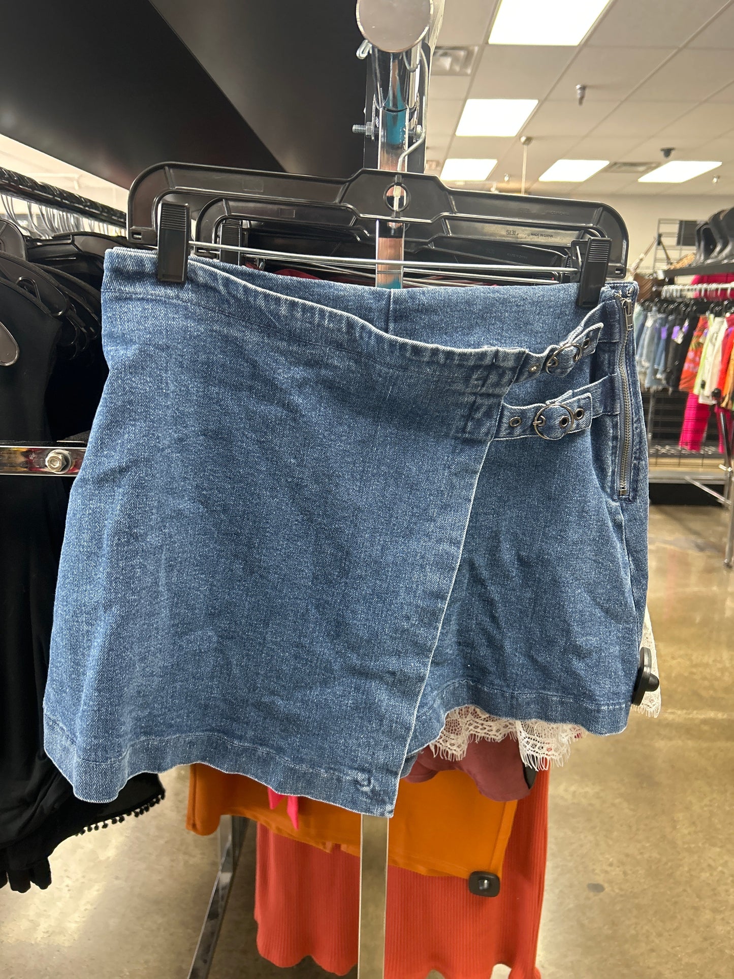 Skort By Flying Tomato In Blue Denim, Size:L