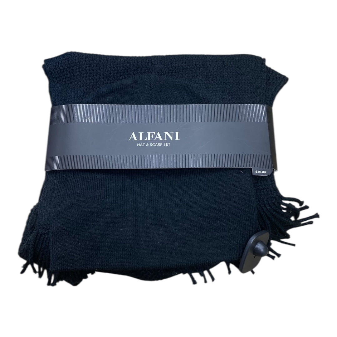 Hat & Scarf Set By Alfani In Black