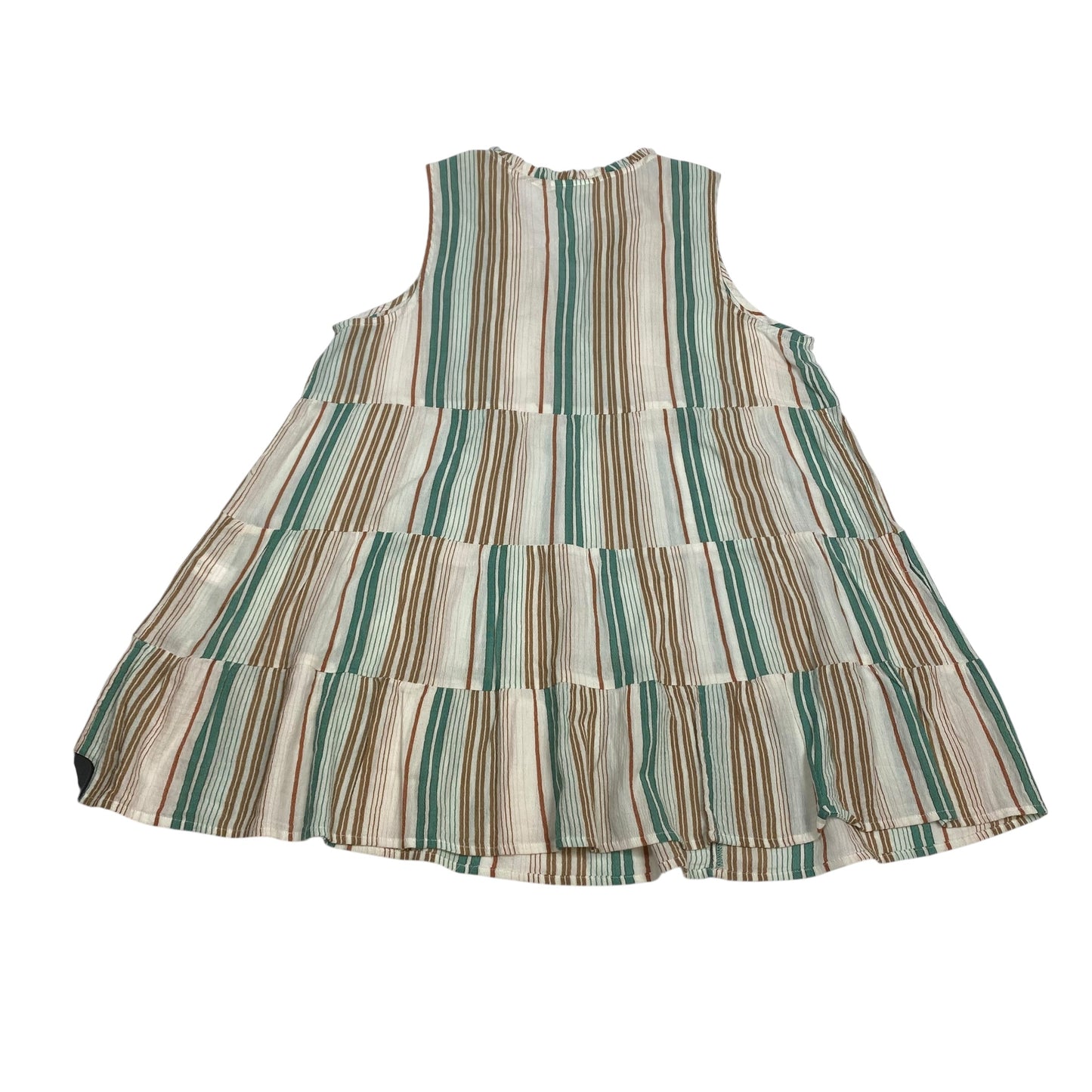 Tunic Sleeveless By J. Jill In Cream & Green, Size:Xs