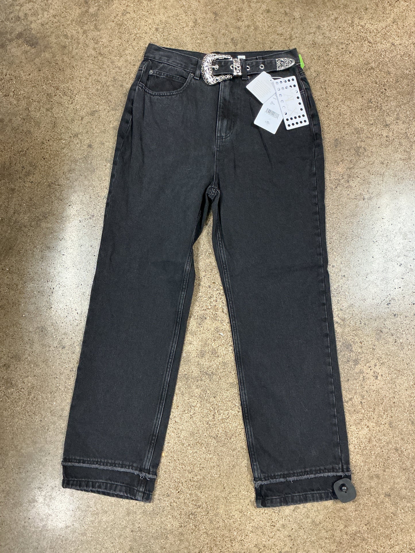 Jeans Straight By Clothes Mentor In Black Denim, Size:8