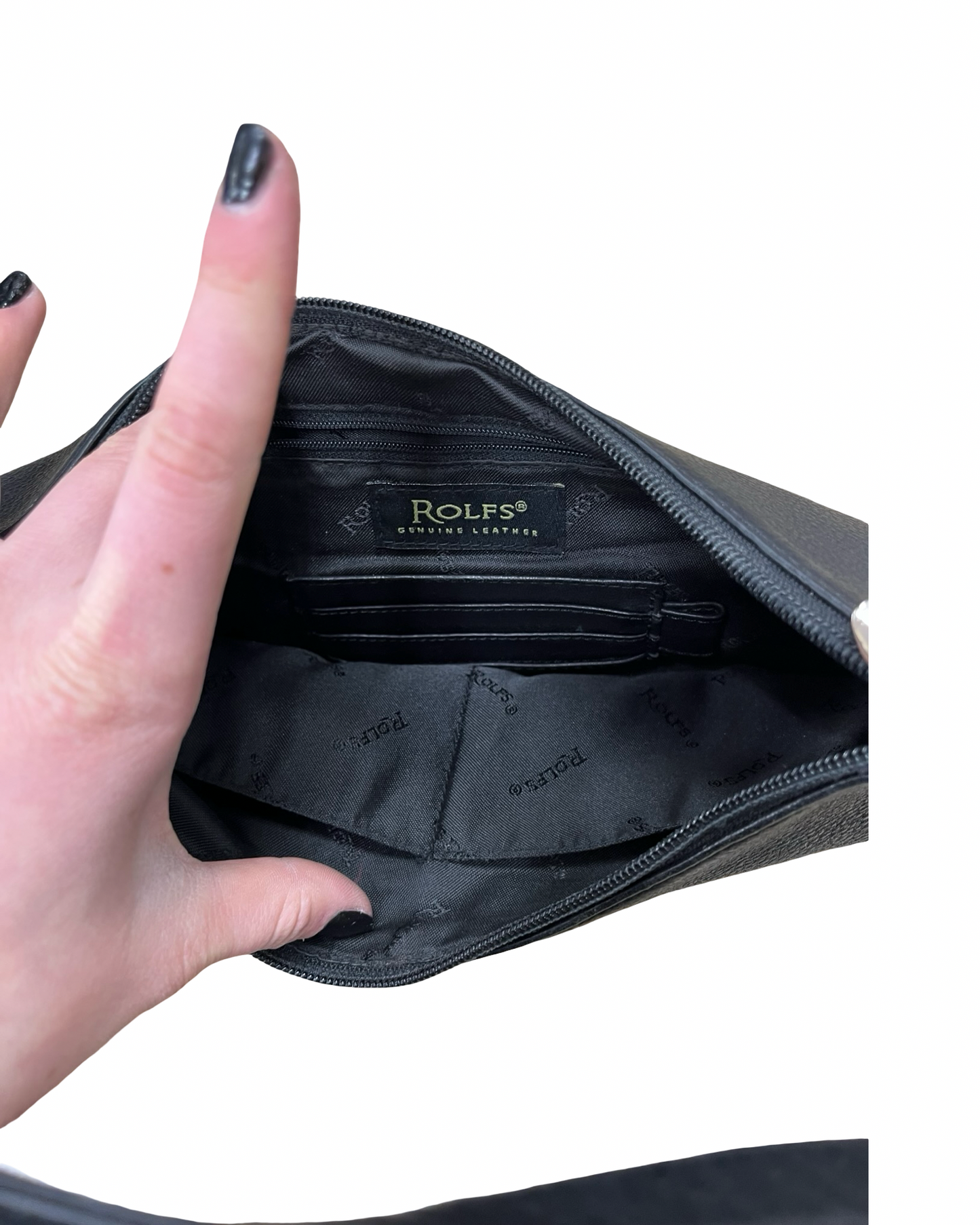 Handbag Leather By Clothes Mentor In Black, Size:Small