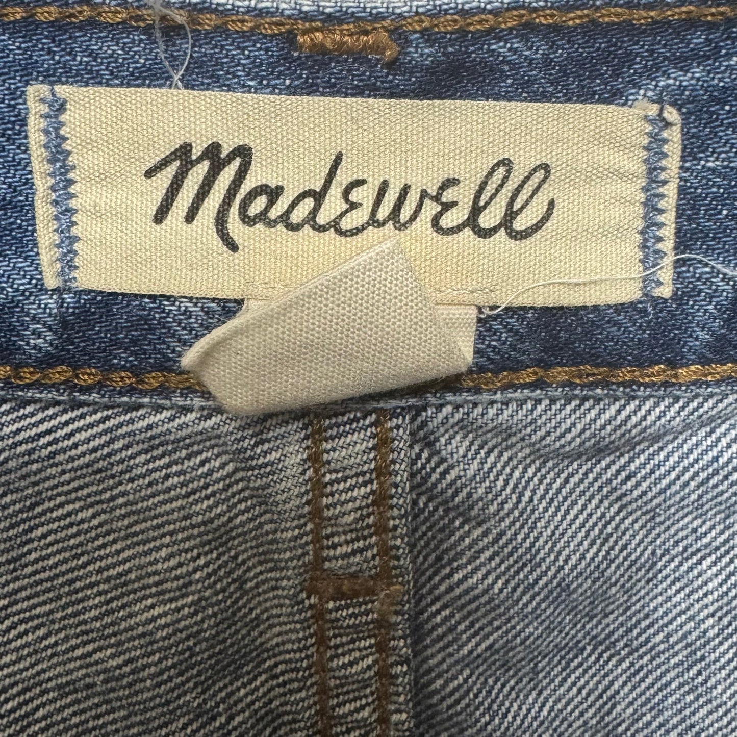 Low-Slung Straight Jeans By Madewell In Blue Denim, Size: 4/27