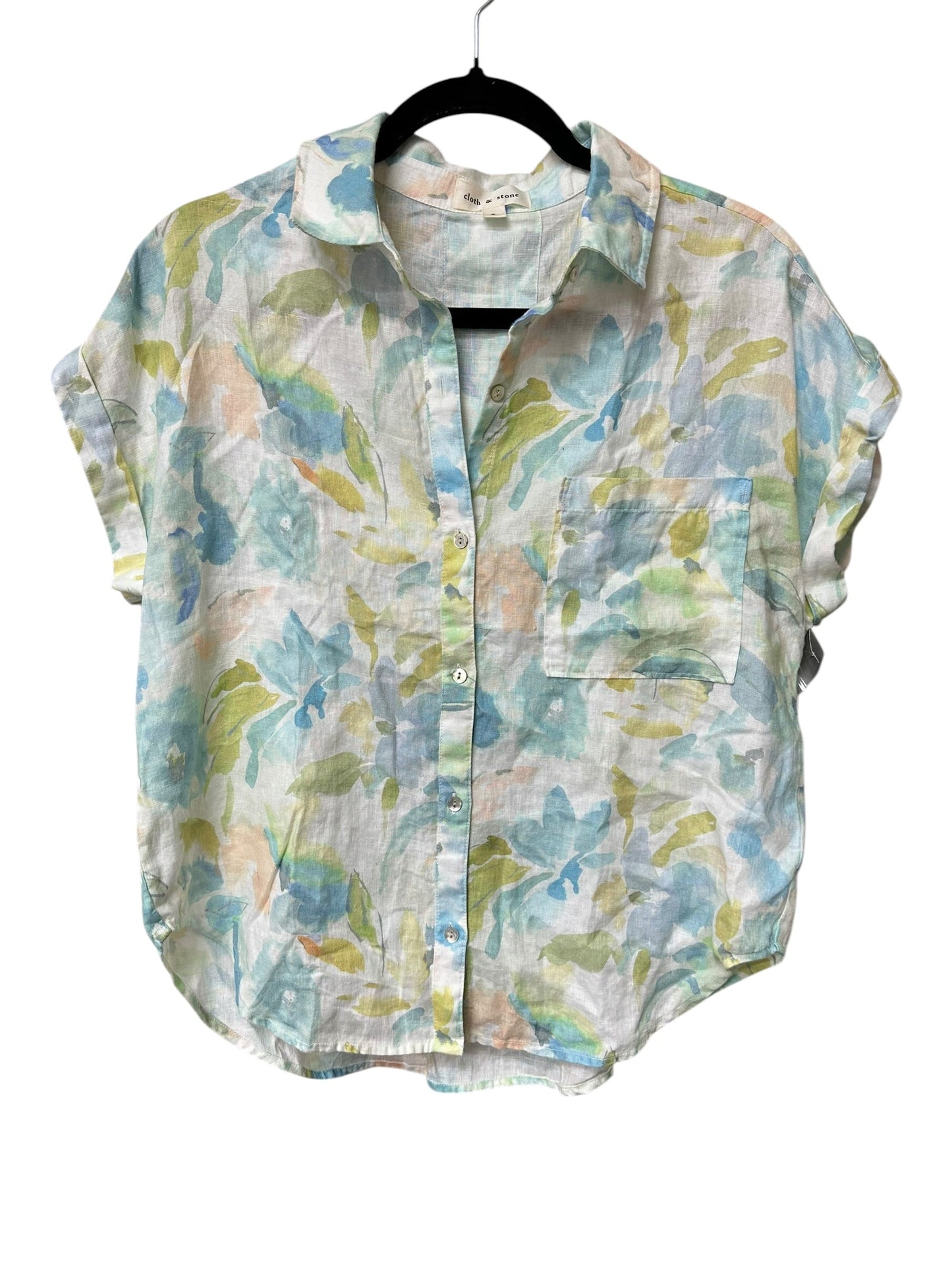 Top Ss By Cloth & Stone In Blue & Green, Size:S