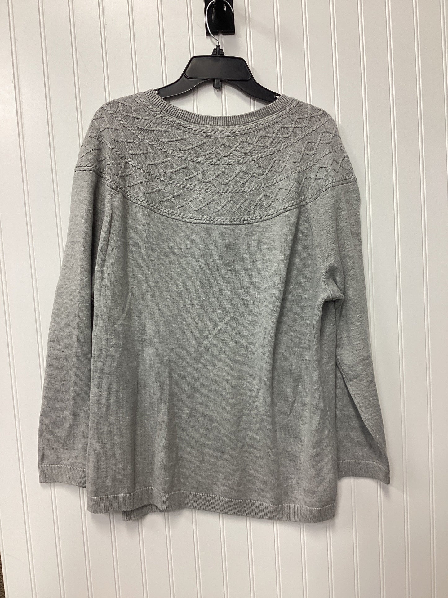 Top Ls By Talbots In Grey, Size:2X