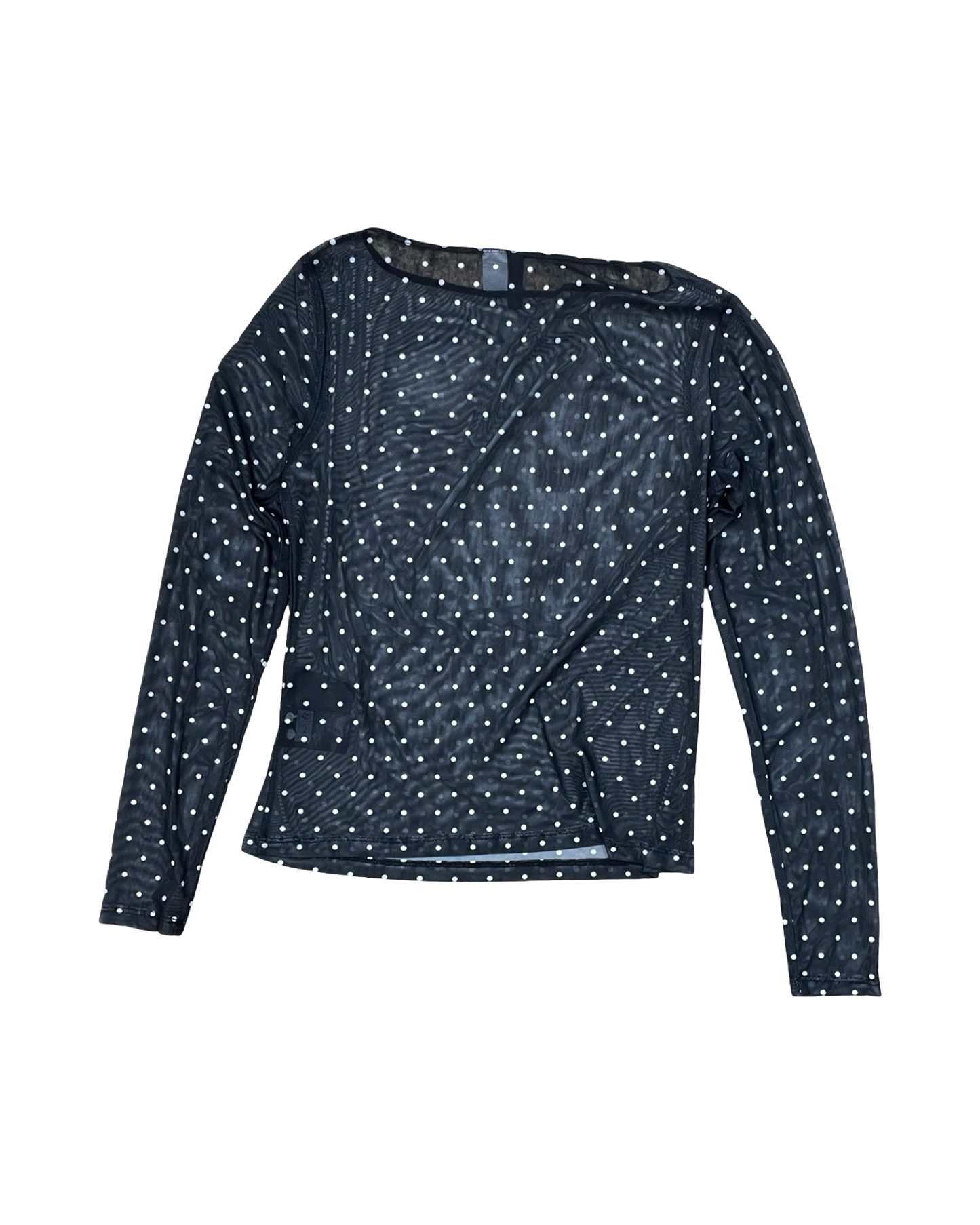 Top Ls By Divided In Polkadot Pattern, Size:L