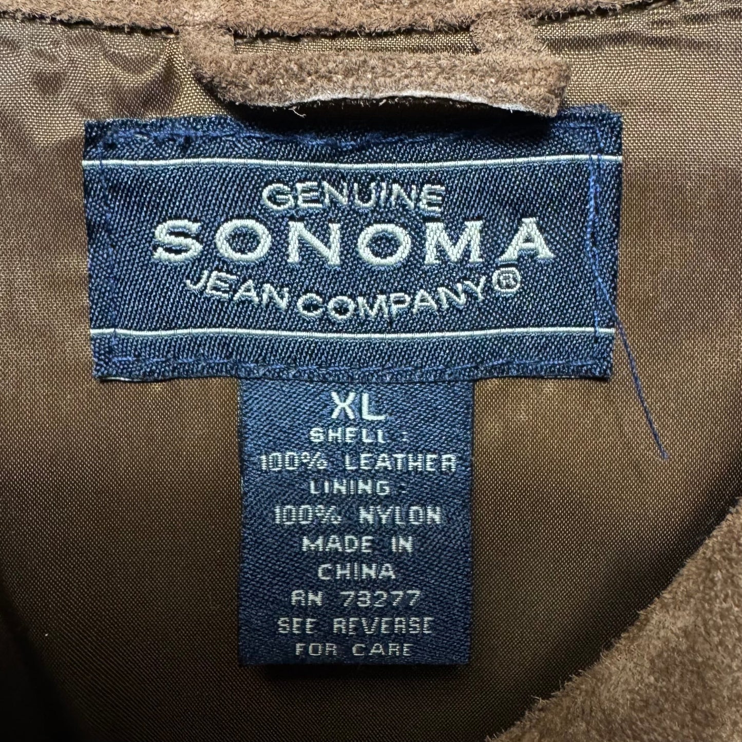 Vintage Suede Shirt Jacket Leather By Sonoma In Brown, Size: XL