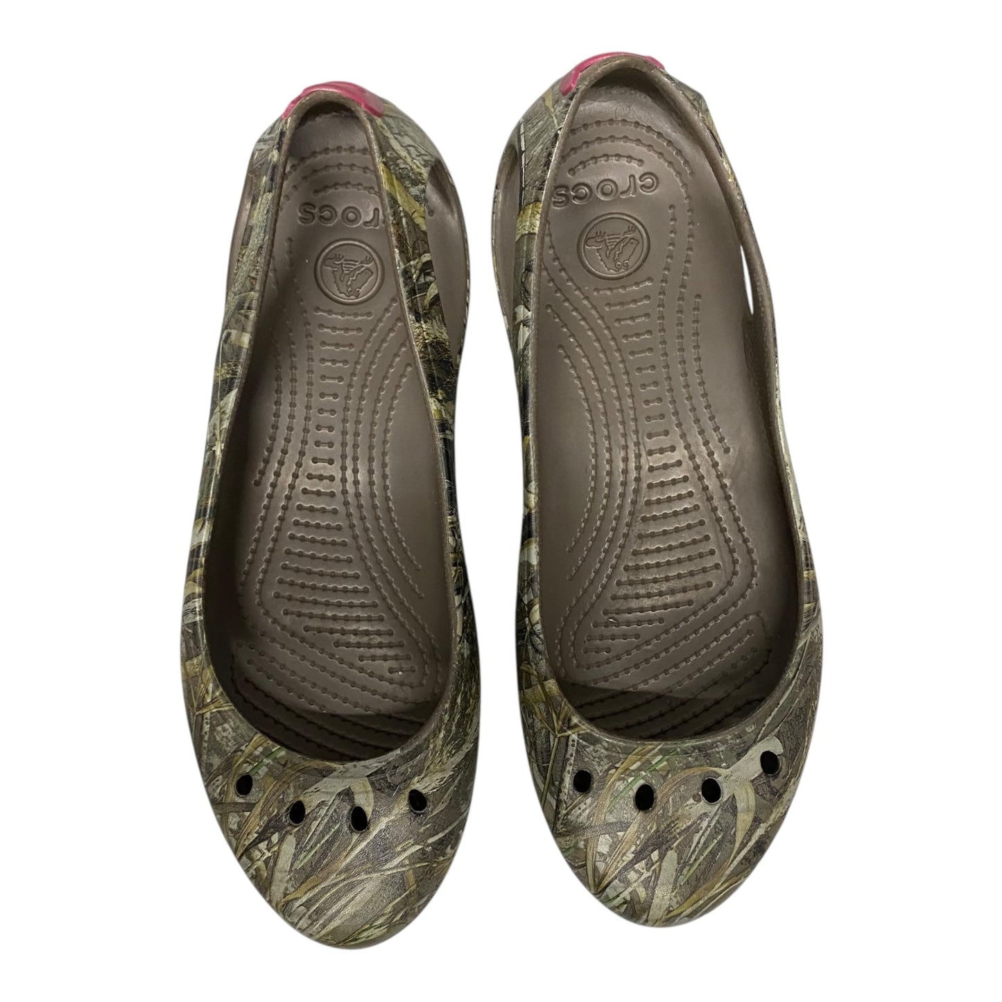 Shoes Flats By Crocs In Green, Size:11