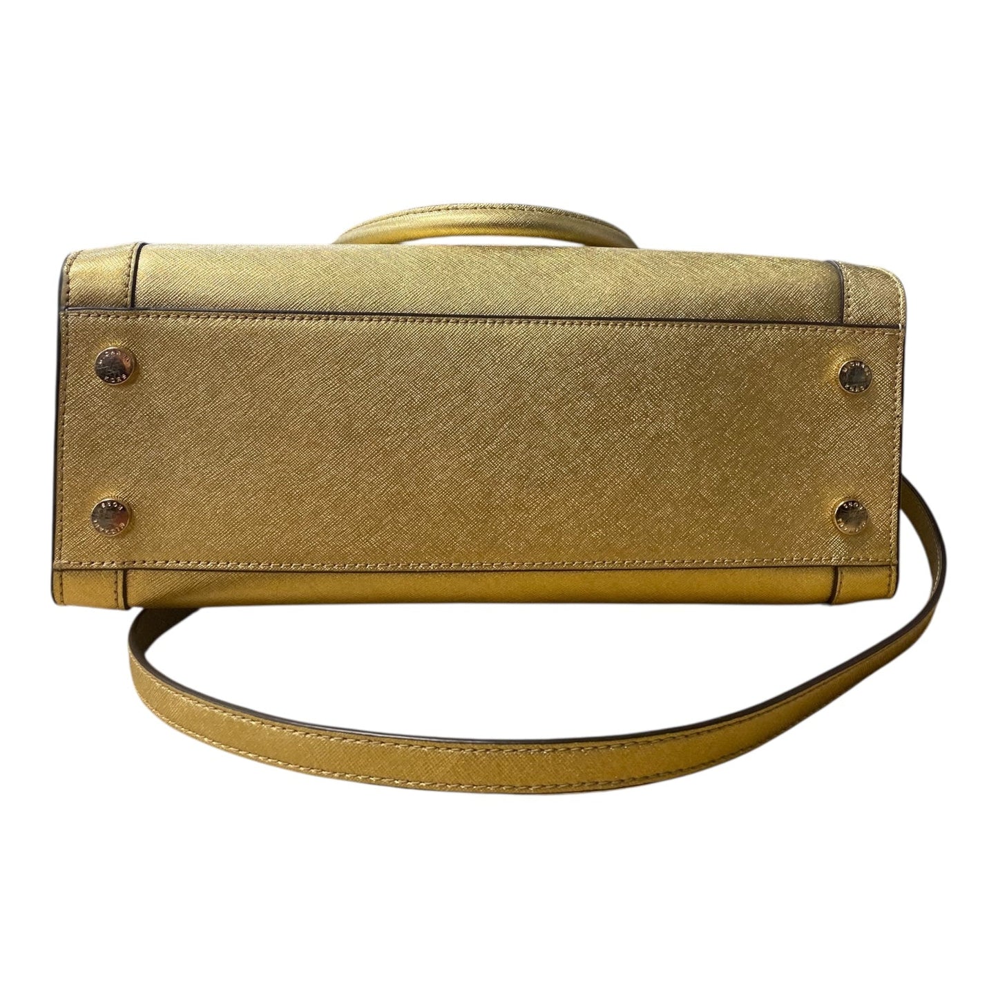 Handbag Designer By Michael Kors In Gold, Size:Medium