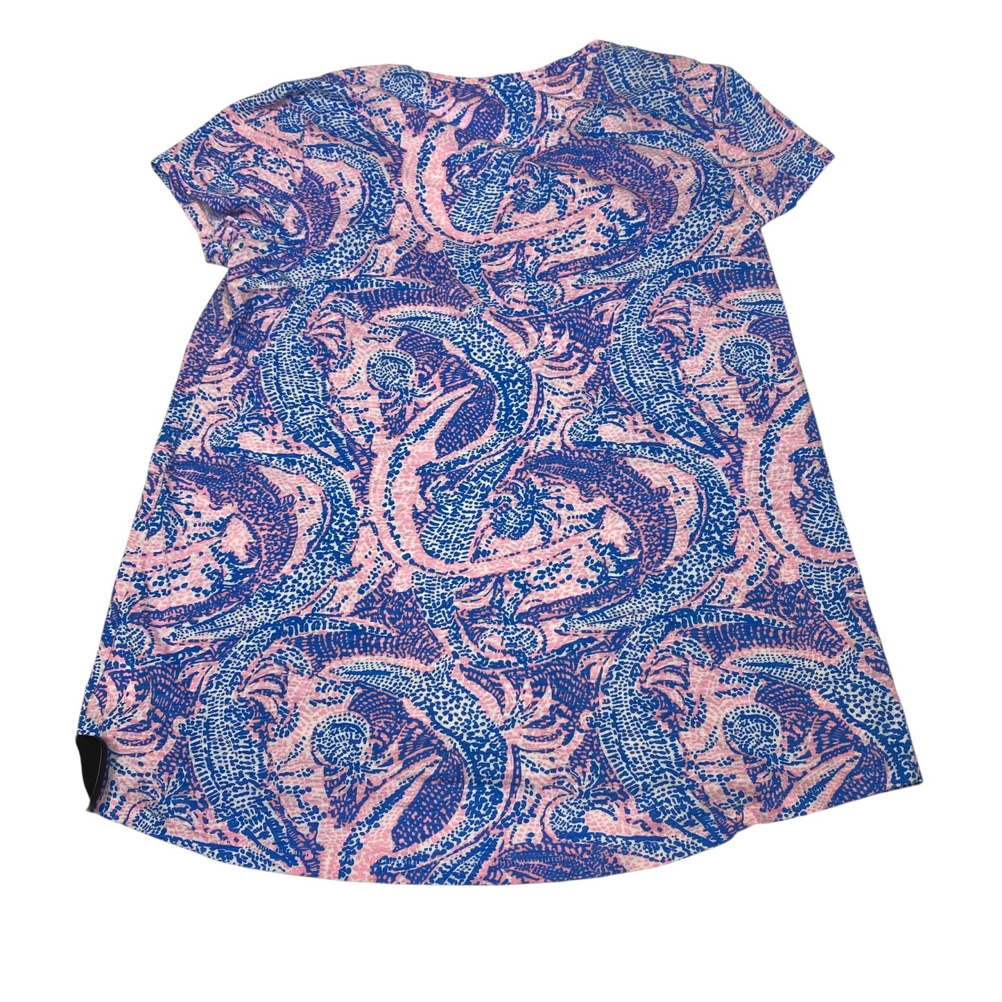 Top Ss Designer By Lilly Pulitzer In Blue & Pink, Size:S
