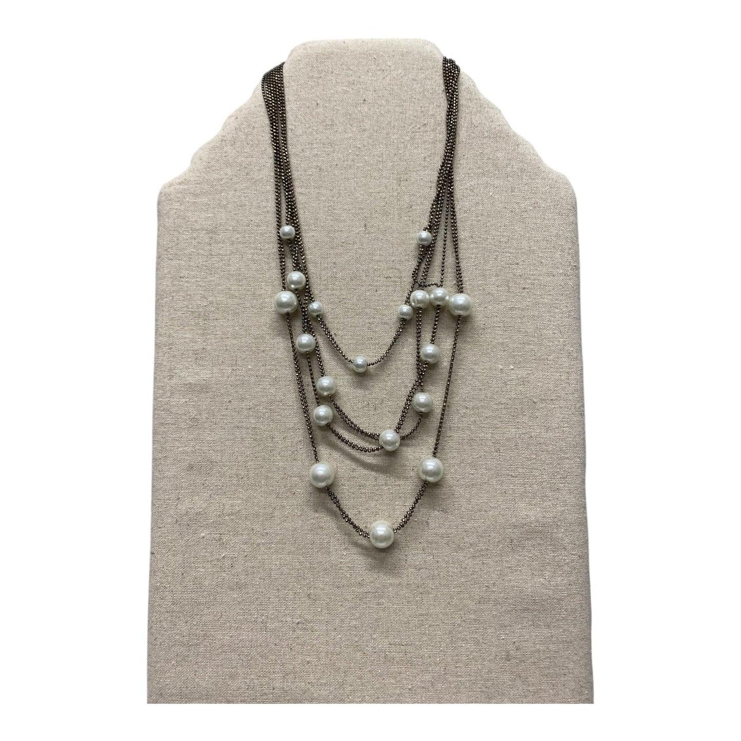 Necklace Layered In White