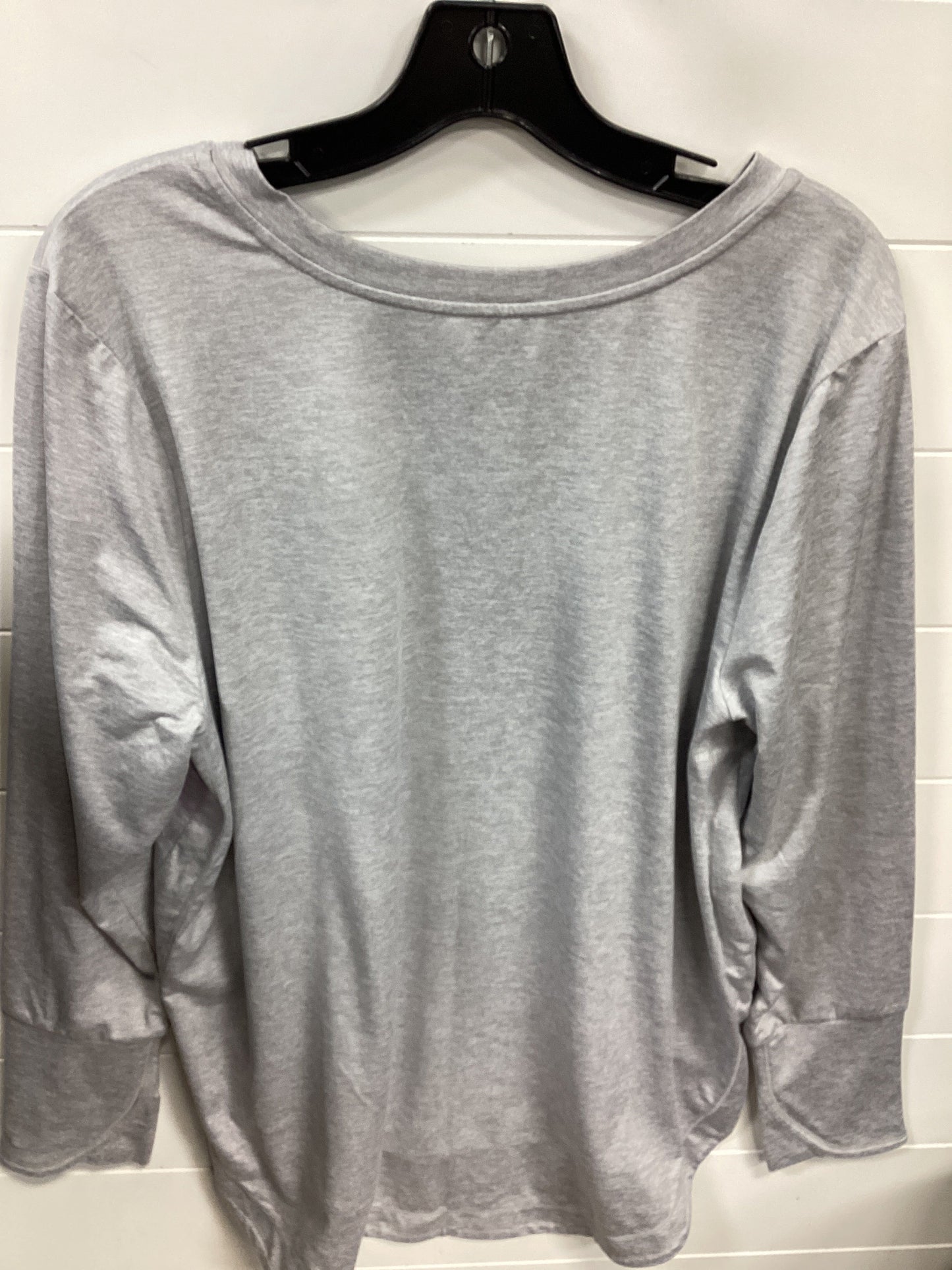 Athletic Top Ls Collar By Athleta In Grey, Size:L