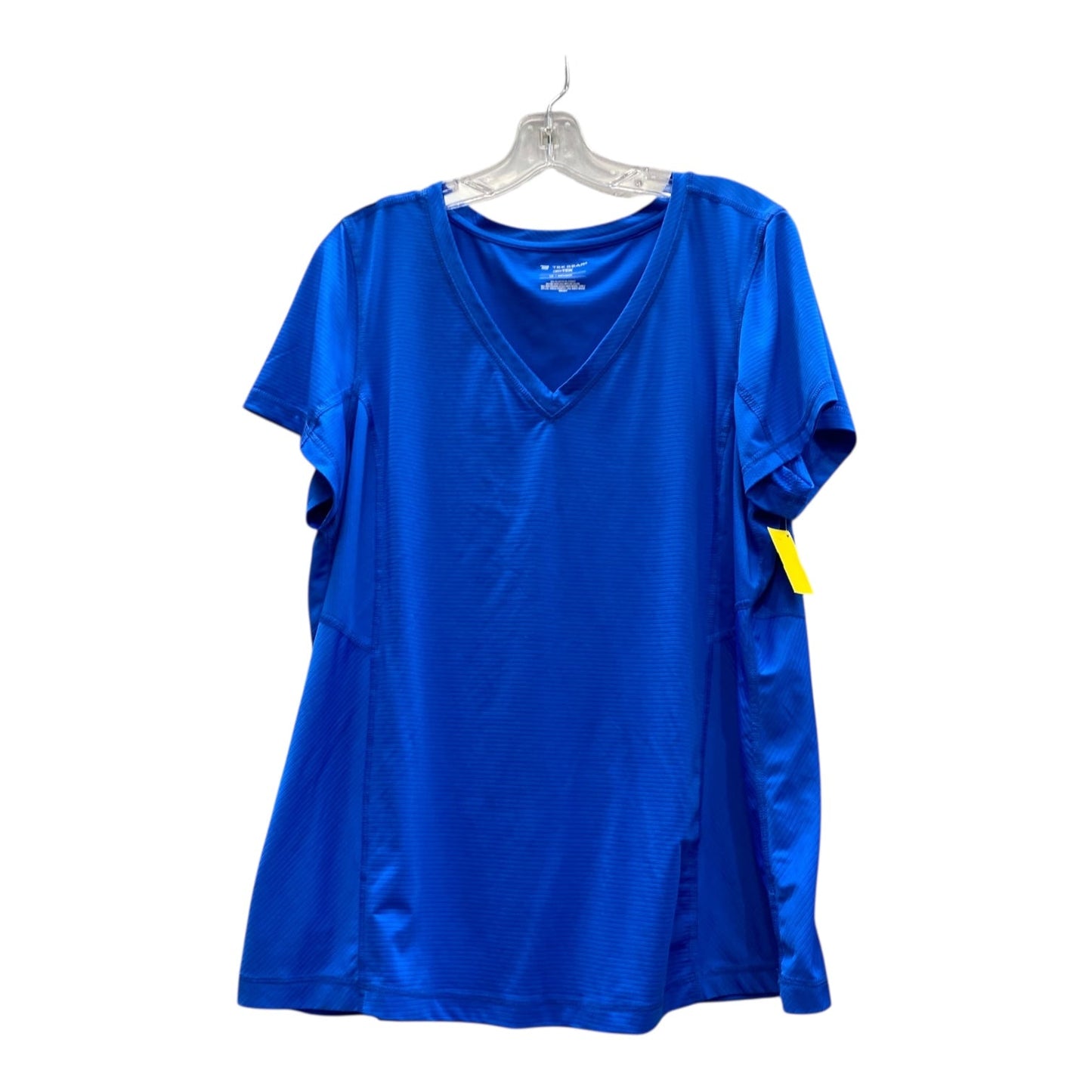 Athletic Top Ss By Tek Gear In Blue, Size:1X