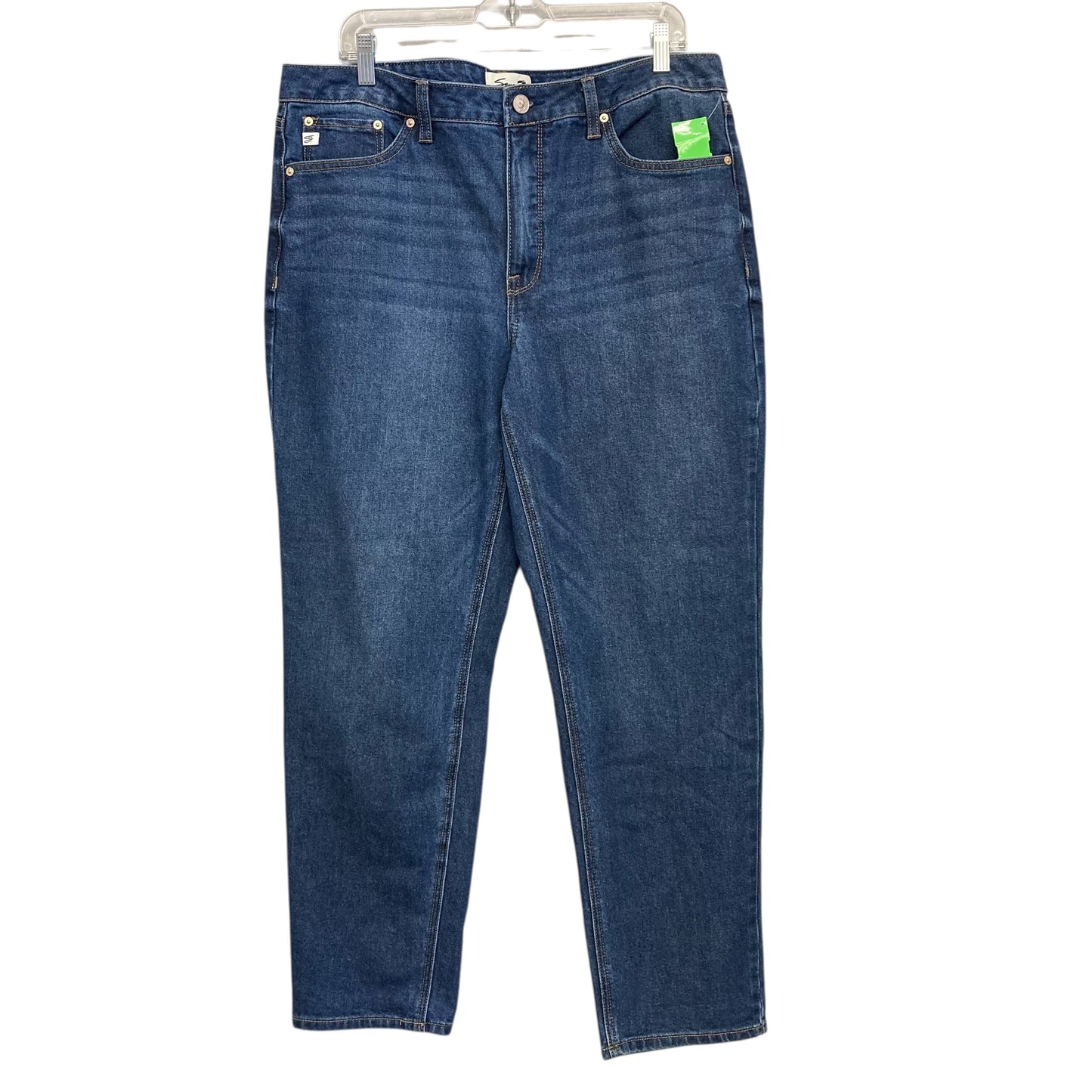 Jeans Straight By Seven 7 In Blue Denim, Size:14