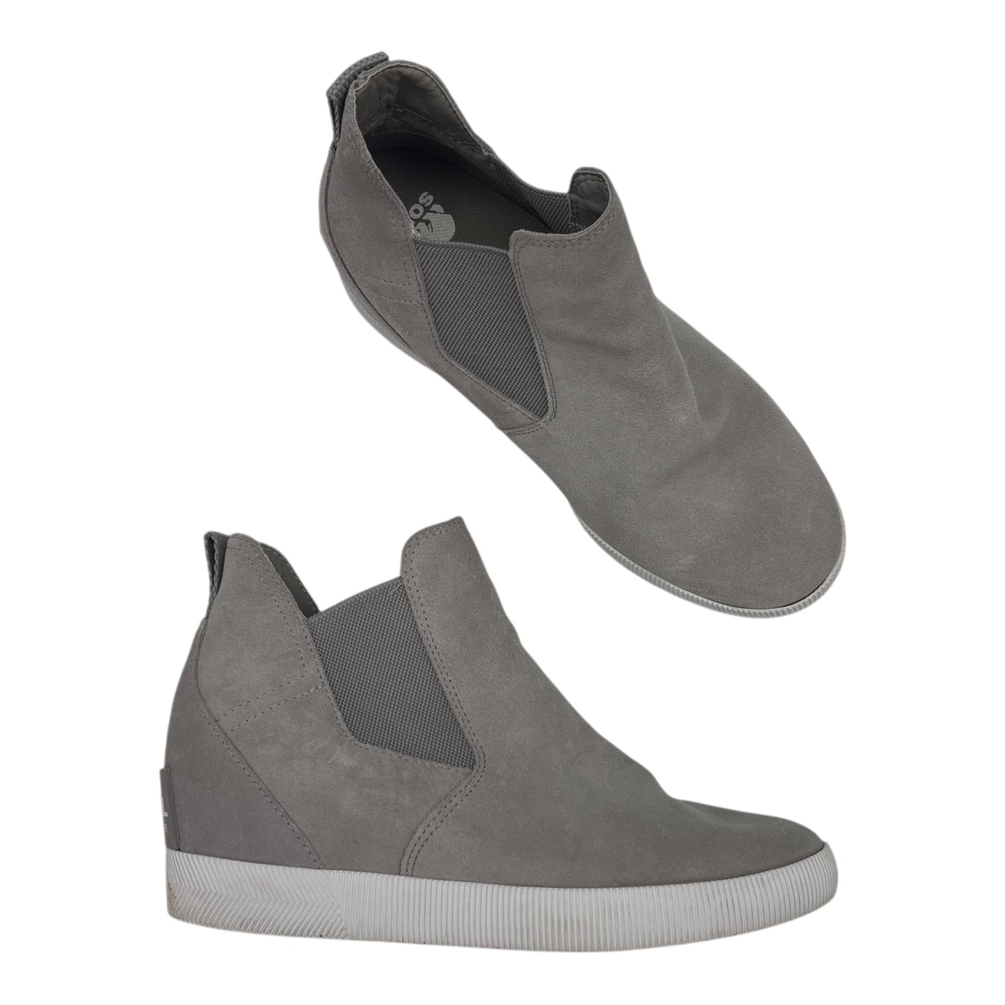 Boots Ankle Heels By Sorel In Grey, Size:9