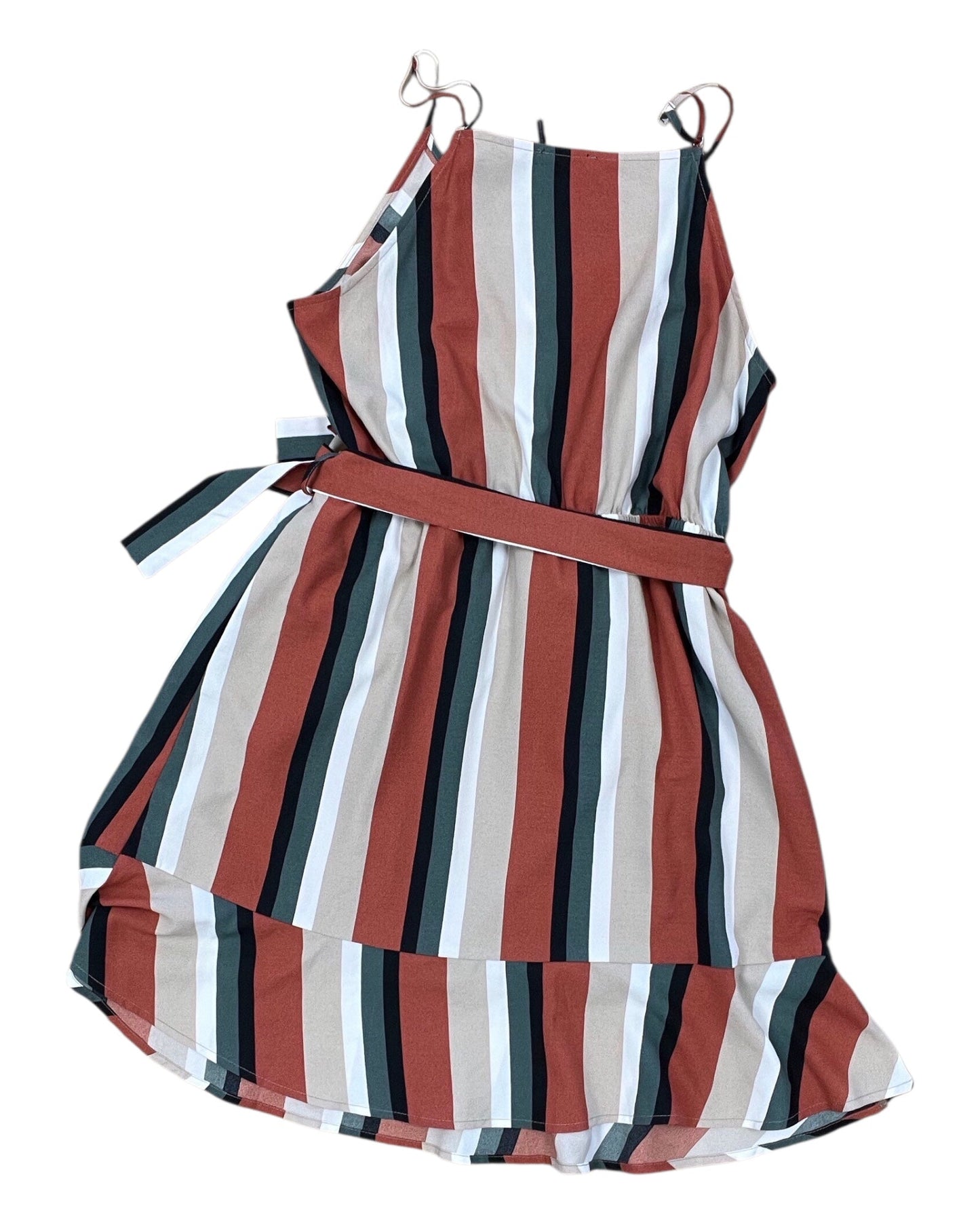 Dress Work By Blu Pepper In Orange & White, Size:L